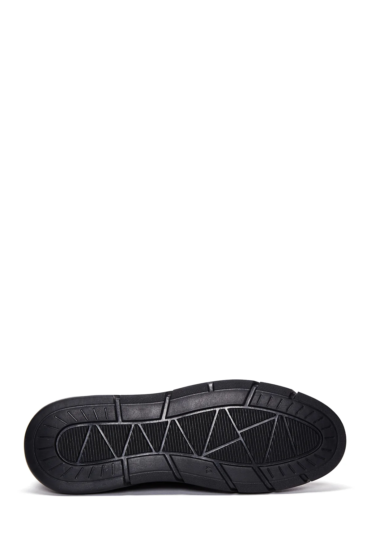 Erkek Siyah Deri Casual Sneaker - Image 4