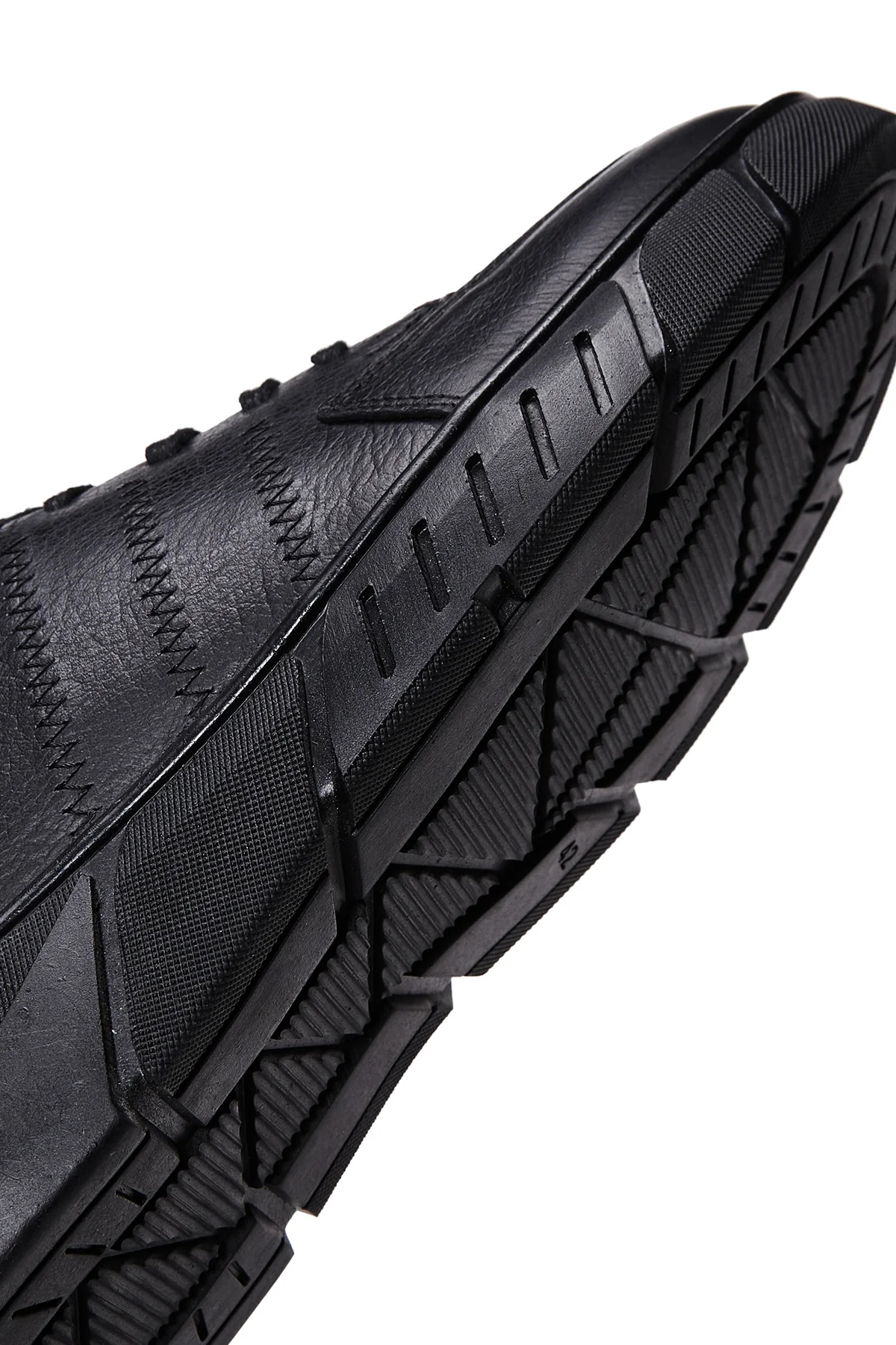 Erkek Siyah Deri Casual Sneaker - Image 7