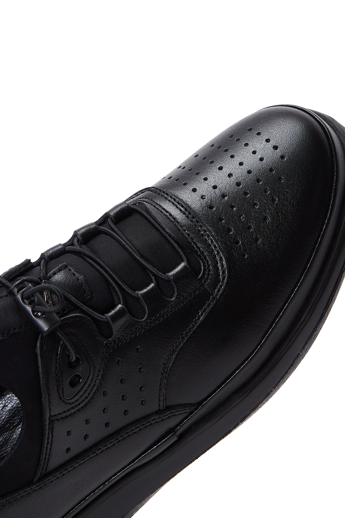 Erkek Siyah Deri Casual Sneaker - Image 7