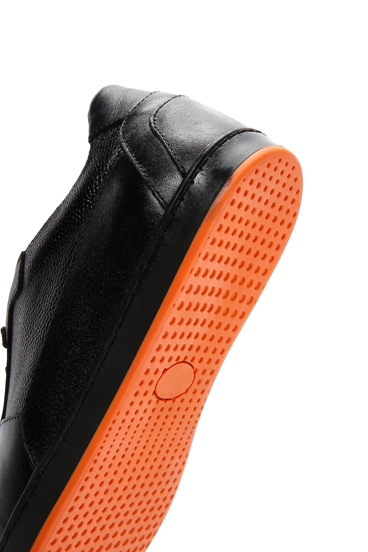 Erkek Siyah Deri Casual Sneaker - Image 8