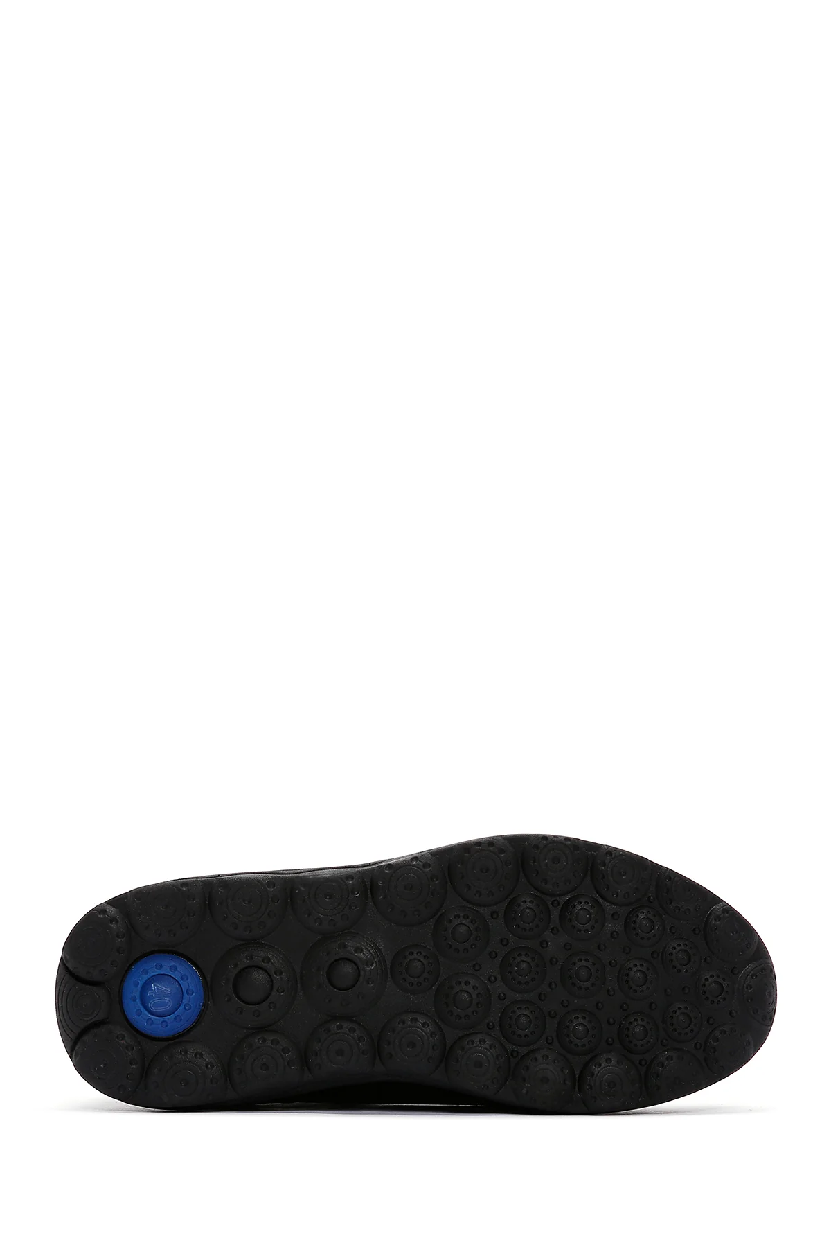 Erkek Siyah Deri Casual Sneaker - Image 4