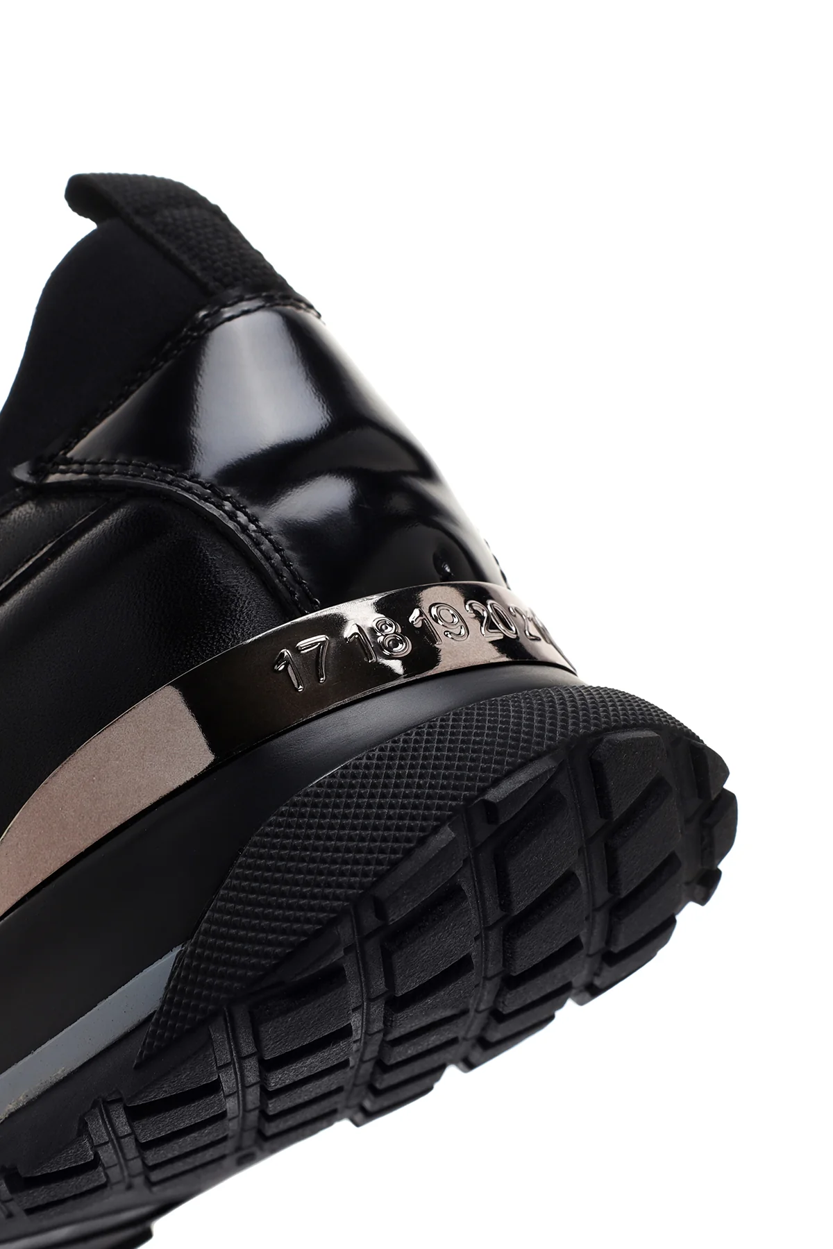 Erkek Siyah Deri Casual Sneaker - Image 8