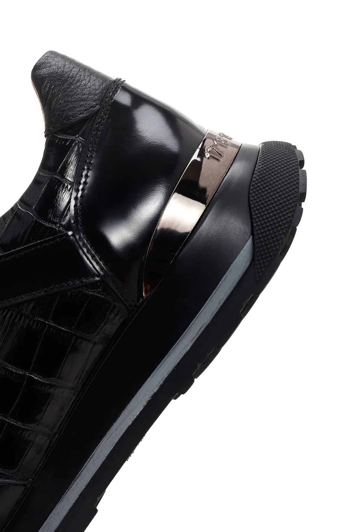 Erkek Siyah Deri Casual Sneaker - Image 7