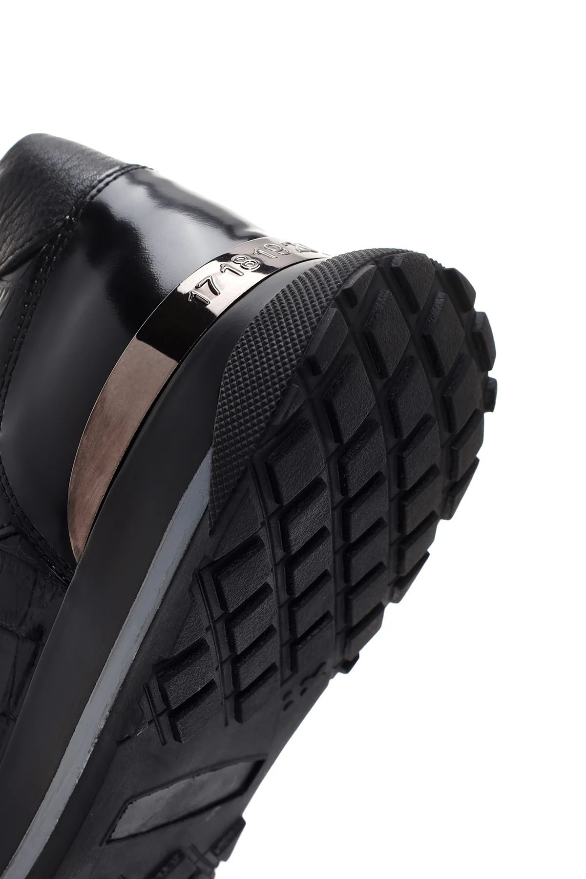 Erkek Siyah Deri Casual Sneaker - Image 8