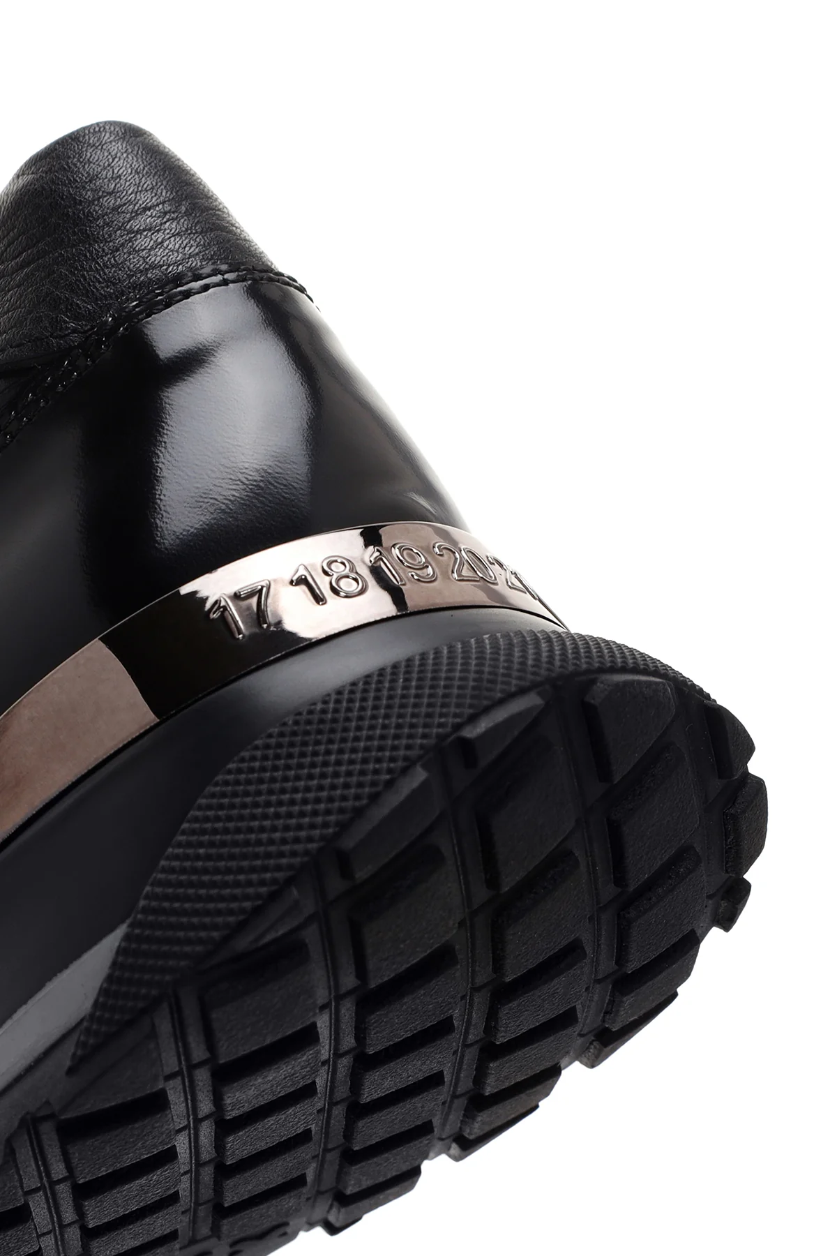 Erkek Siyah Deri Casual Sneaker - Image 9