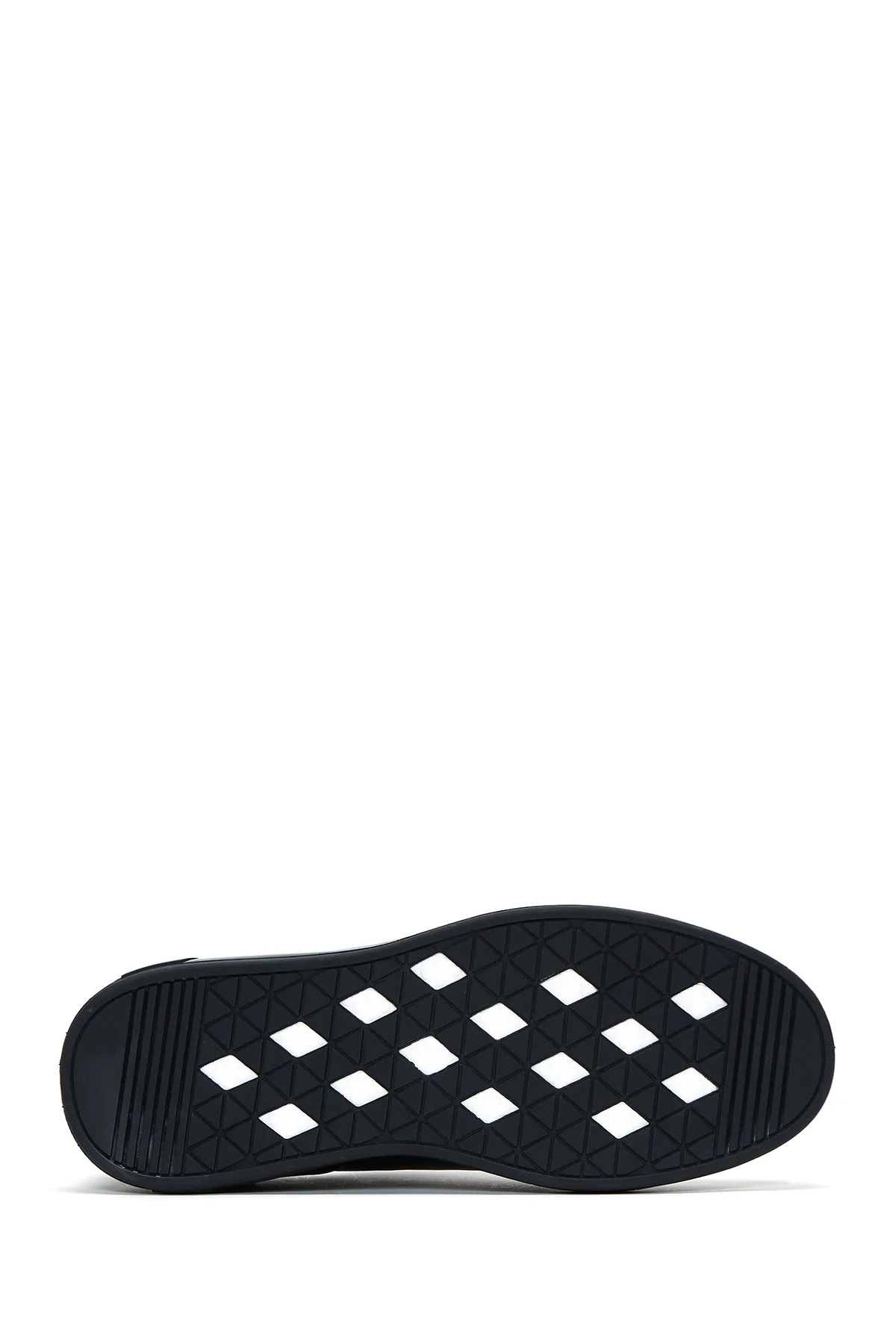 Erkek Siyah Deri Casual Sneaker - Image 4