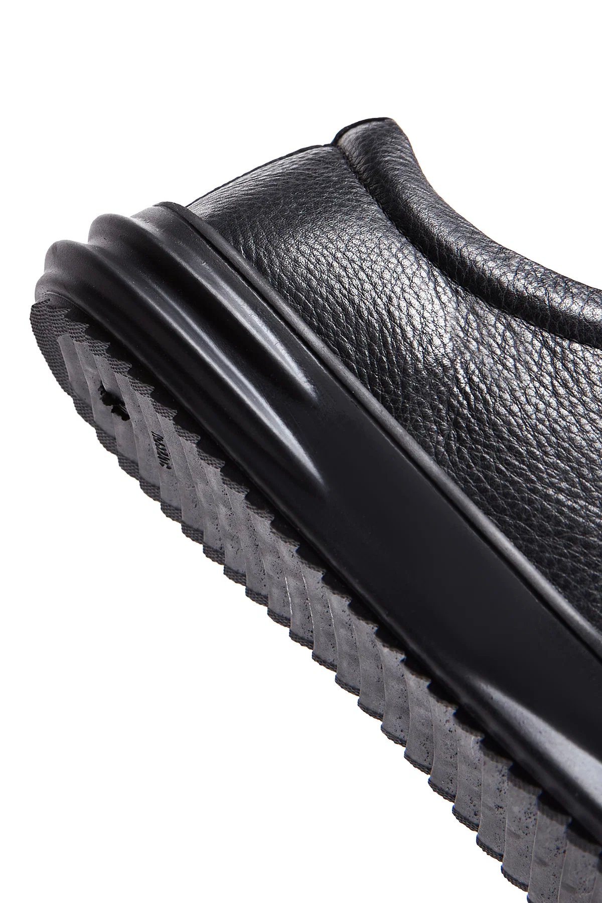 Erkek Siyah Deri Casual Sneaker - Image 8