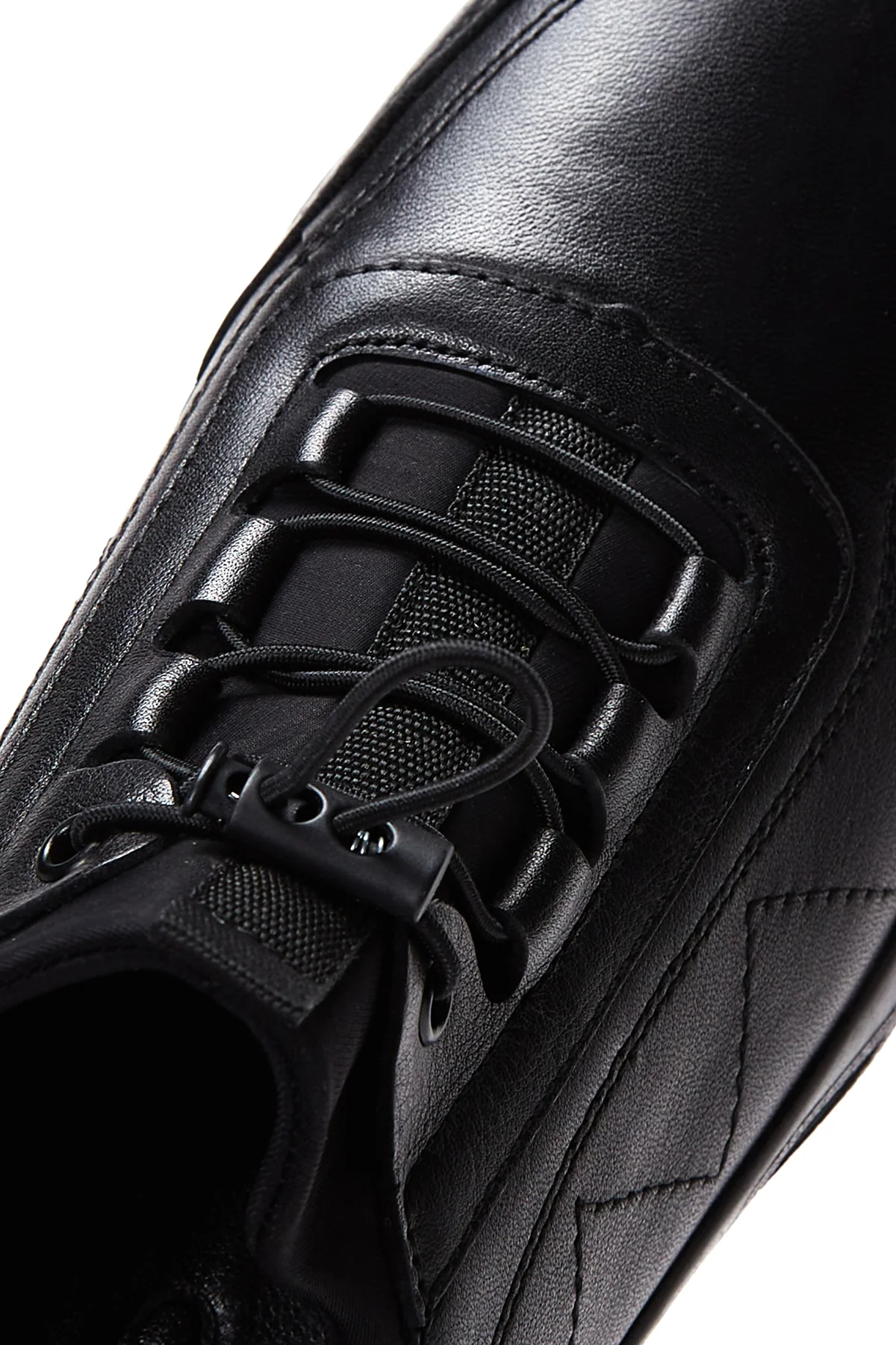 Erkek Siyah Deri Casual Sneaker - Image 8
