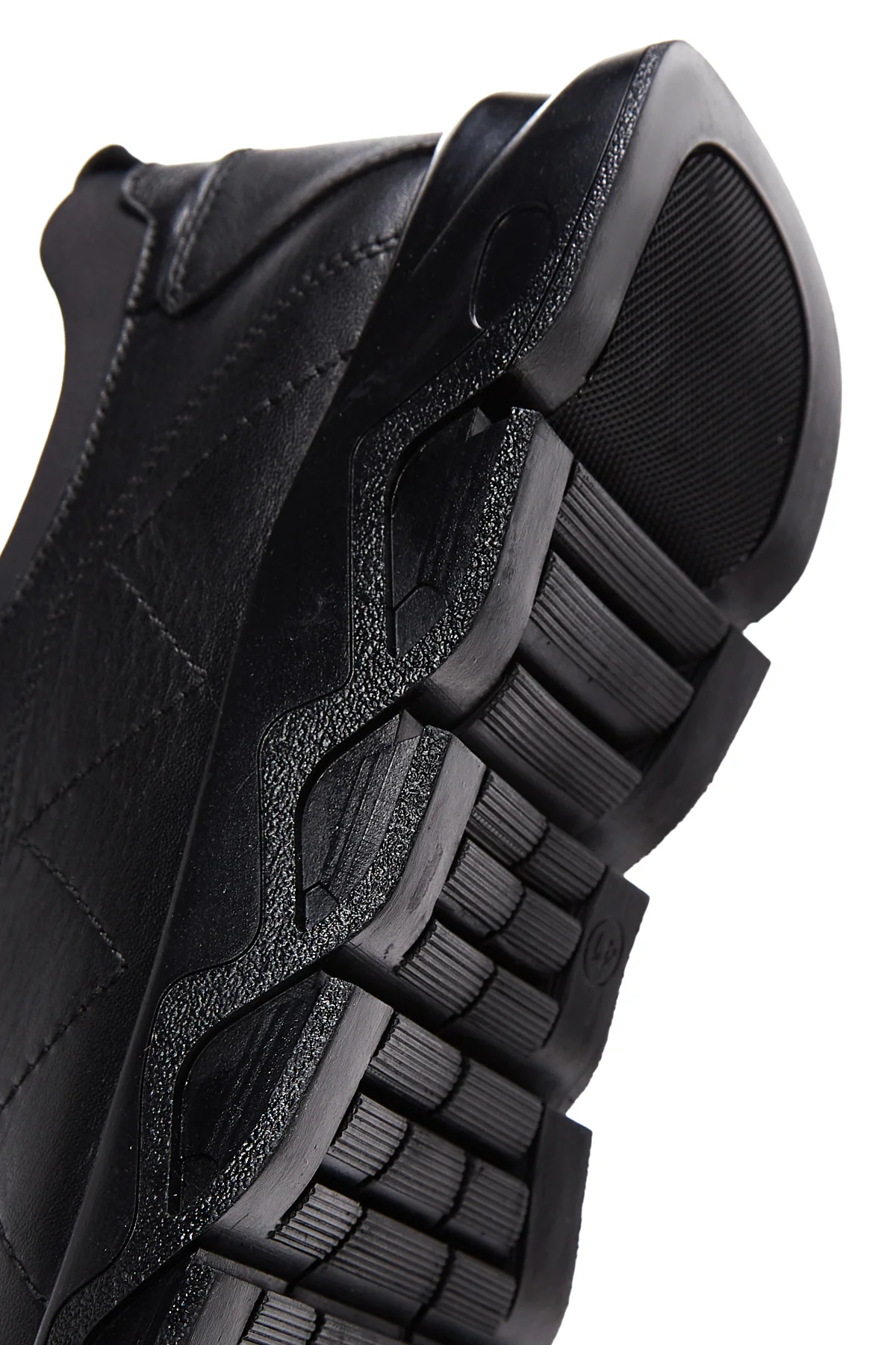 Erkek Siyah Deri Casual Sneaker - Image 9