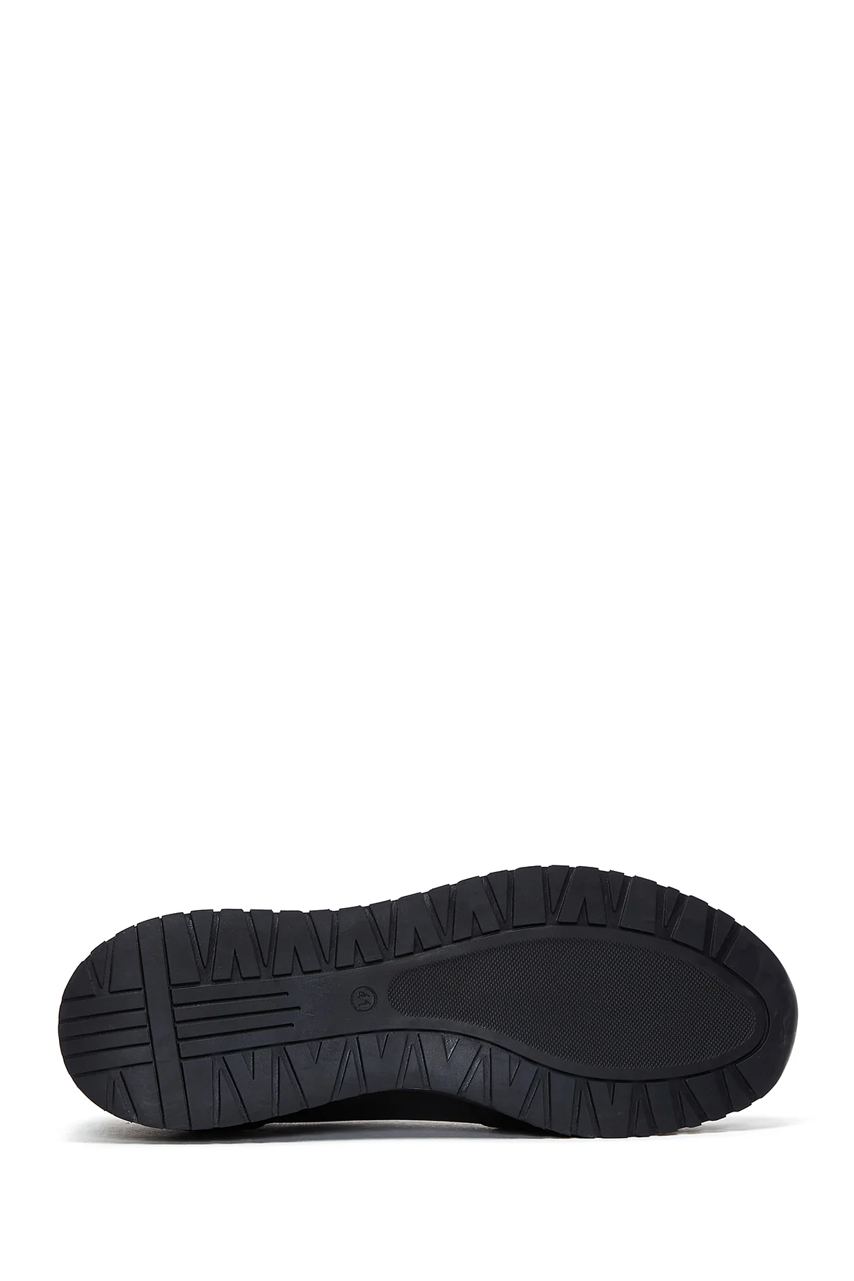 Erkek Siyah Deri Casual Sneaker - Image 4