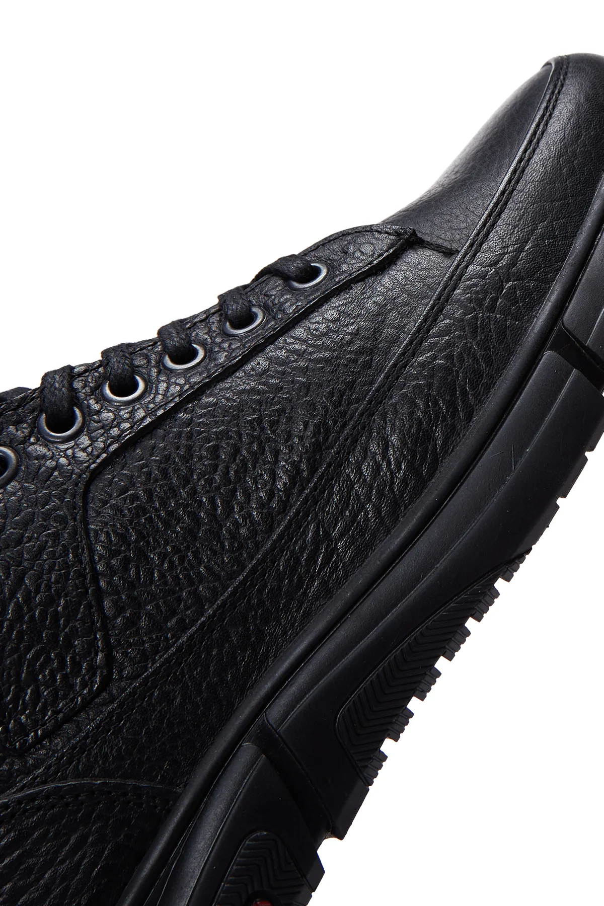 Erkek Siyah Deri Casual Sneaker - Image 8