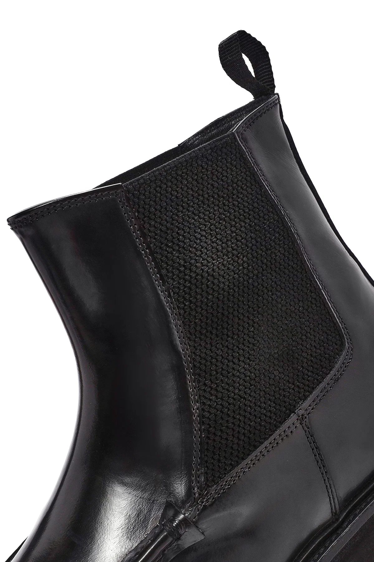 Erkek Siyah Deri Chelsea Bot - Image 9
