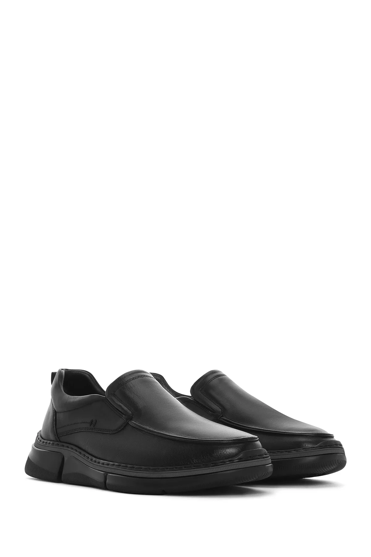 Erkek Siyah Deri Comfort Loafer - Image 3