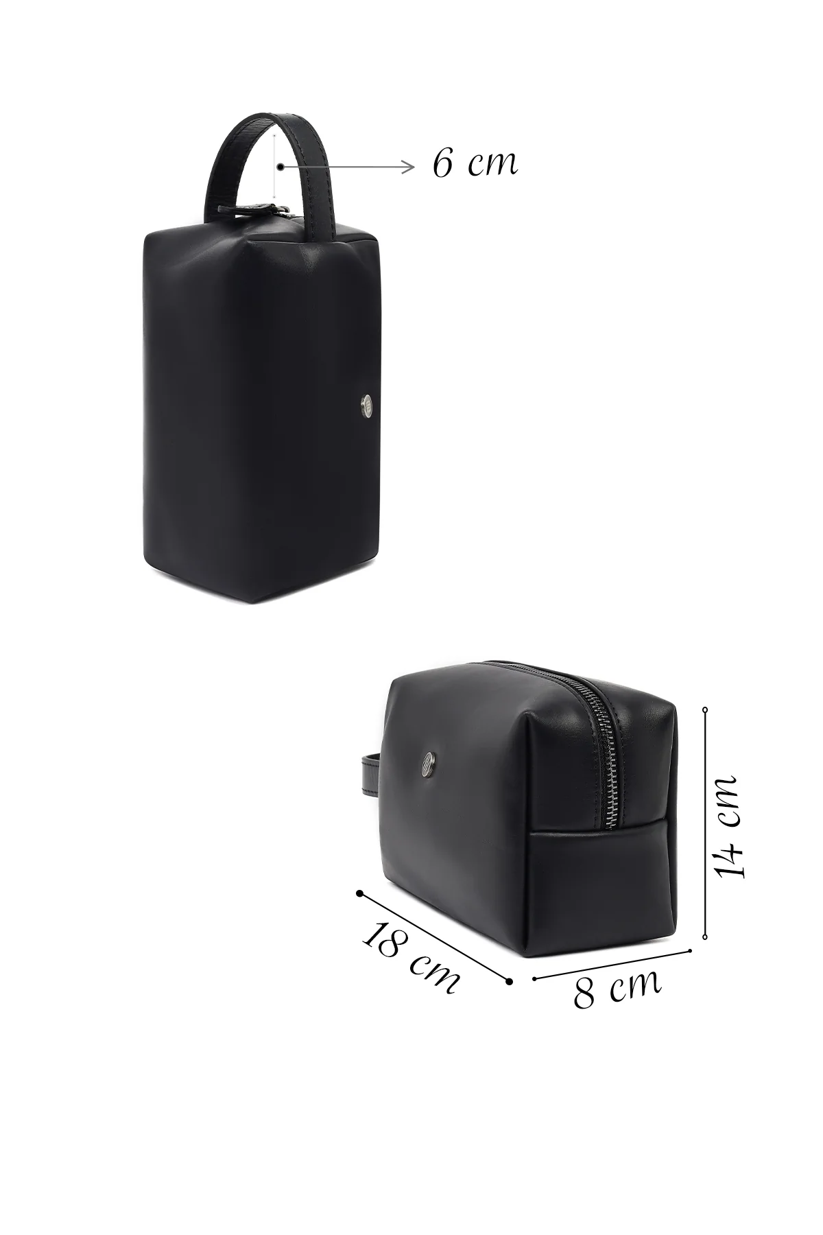 Erkek Siyah Deri Mini El Çantası - Image 2