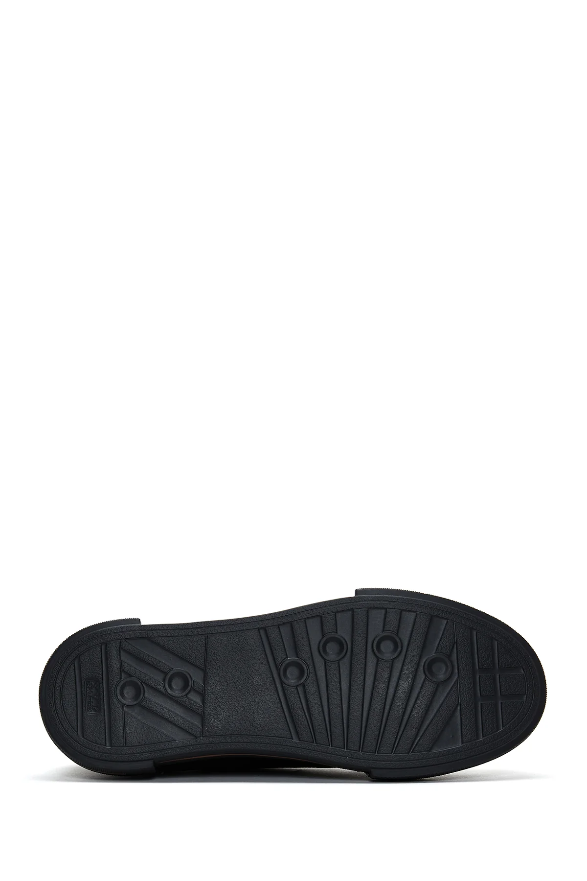 Erkek Siyah Deri Kalın Tabanlı Sneaker - Image 3
