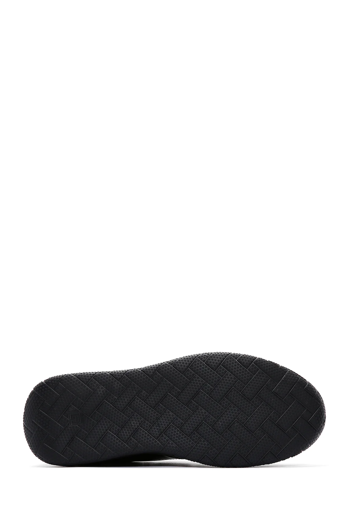 Erkek Siyah Deri Kalın Tabanlı Sneaker - Image 4