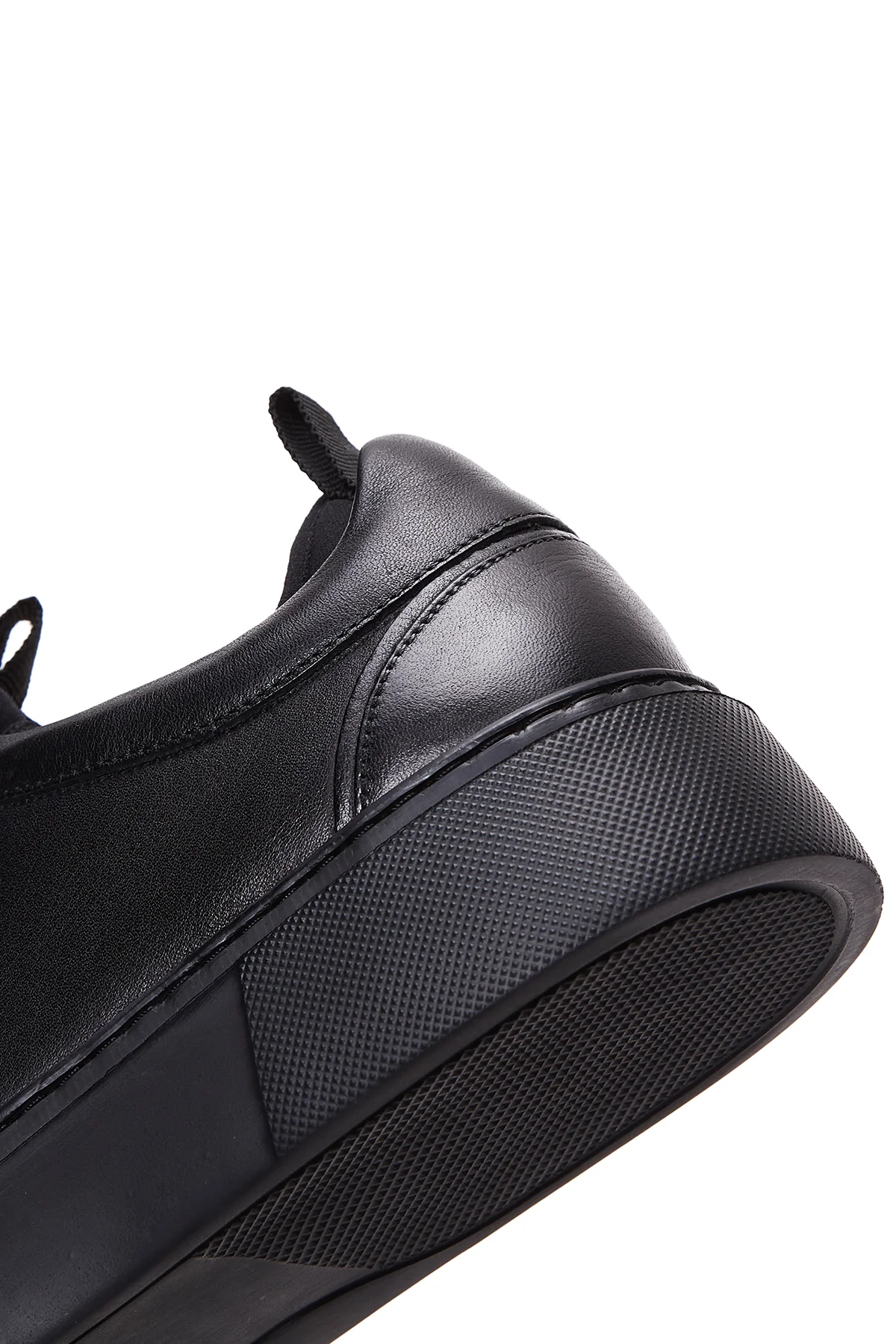Erkek Siyah Deri Kalın Tabanlı Sneaker - Image 8