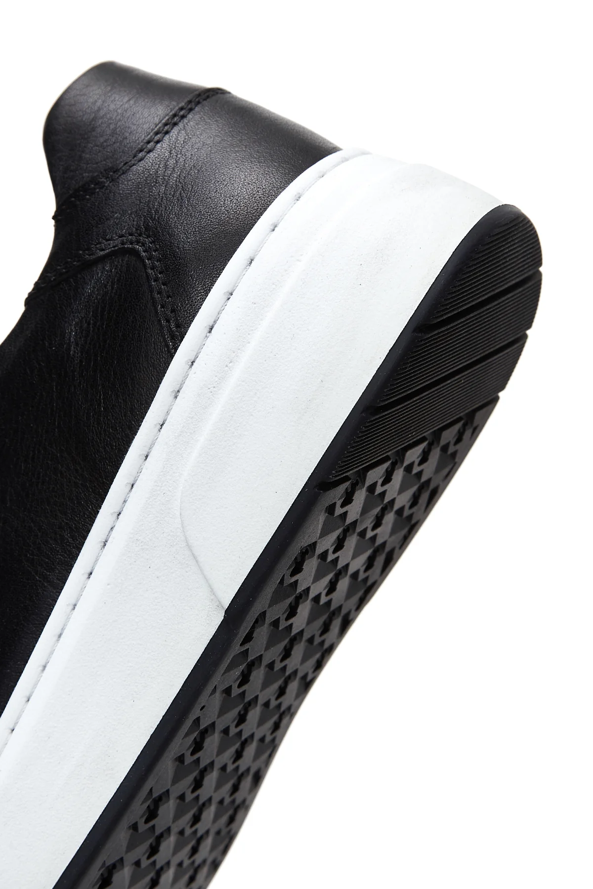 Erkek Siyah Deri Kalın Tabanlı Sneaker - Image 8
