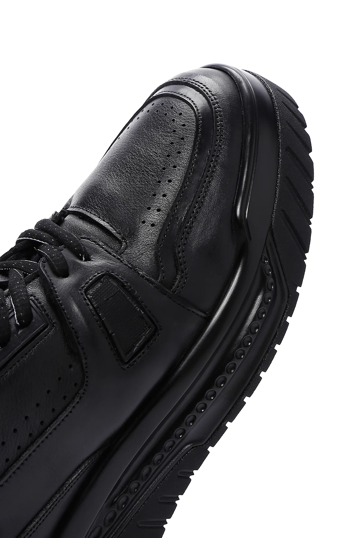 Erkek Siyah Deri Kalın Tabanlı Sneaker - Image 8