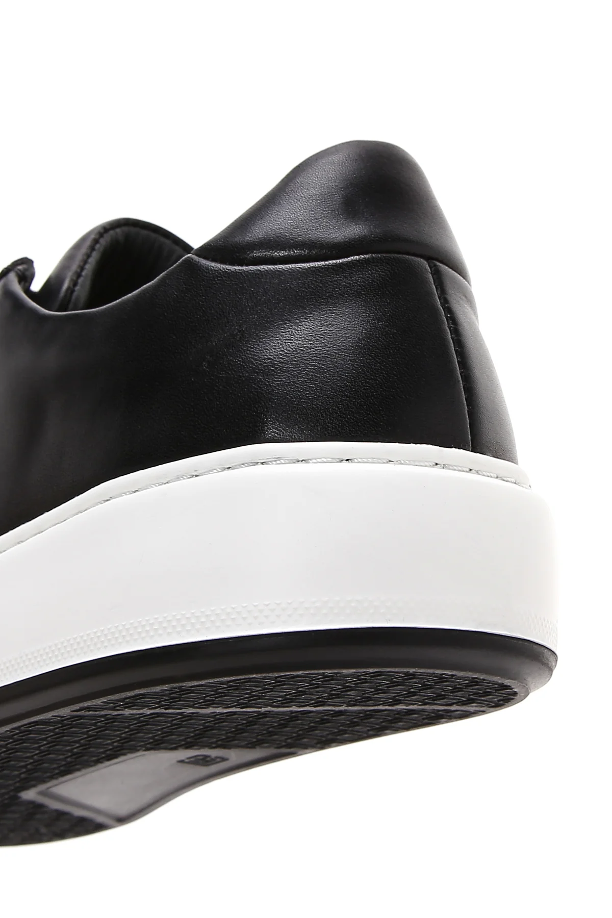 Erkek Siyah Deri Kalın Tabanlı Sneaker - Image 10