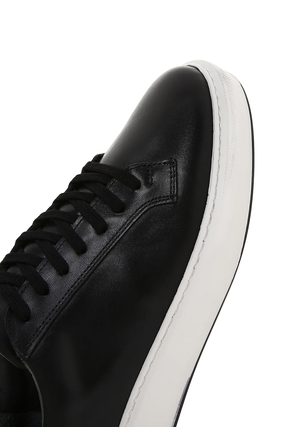 Erkek Siyah Deri Kalın Tabanlı Sneaker - Image 9
