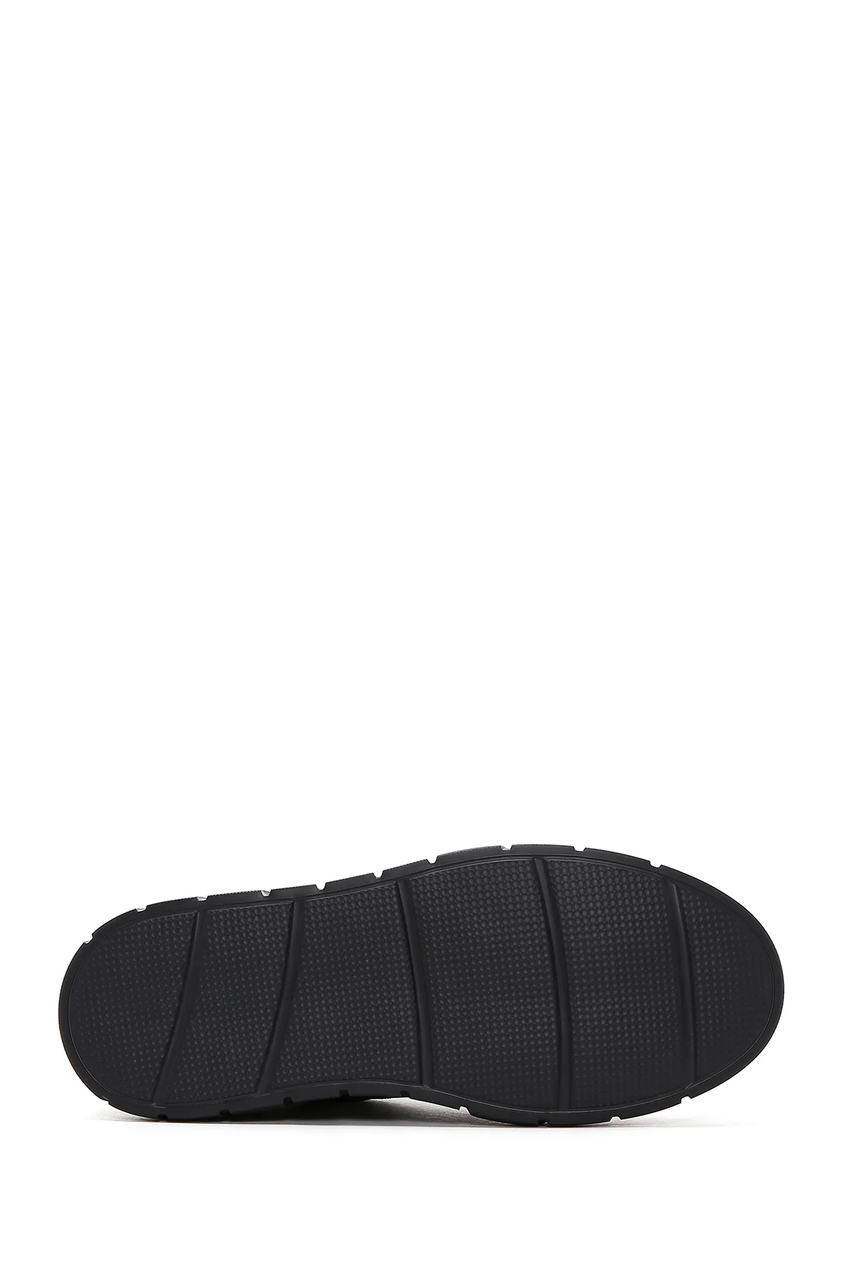 Erkek Siyah Deri Kalın Tabanlı Sneaker - Image 4