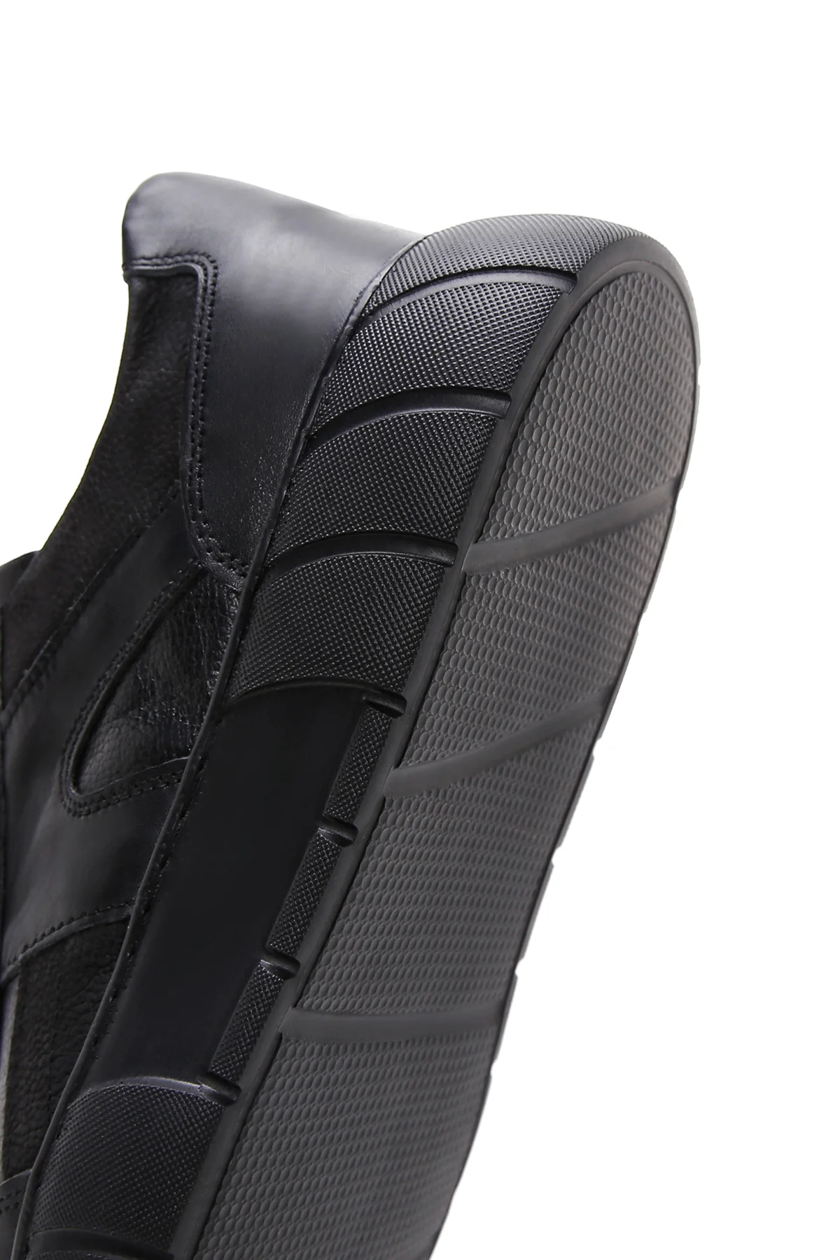 Erkek Siyah Deri Kalın Tabanlı Sneaker - Image 8