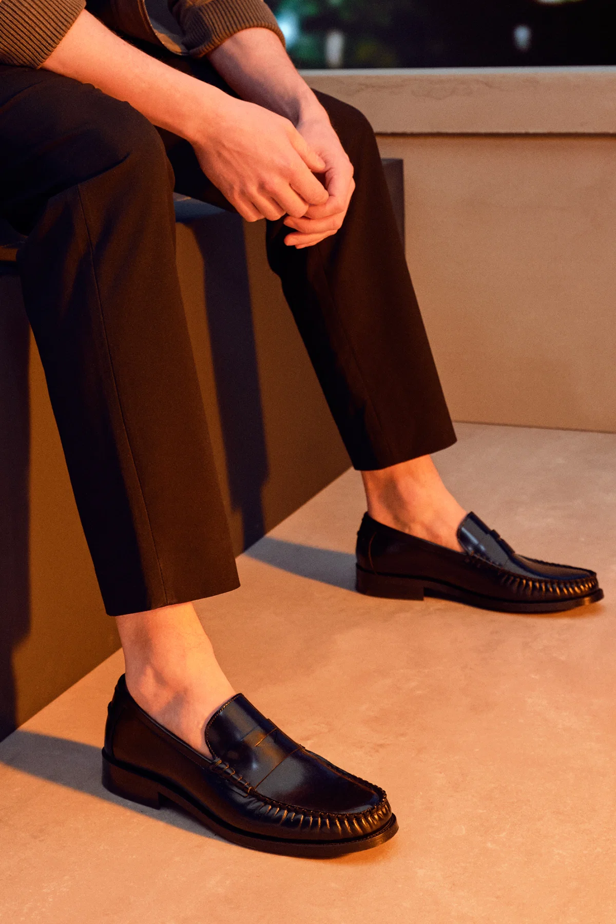 Erkek Siyah Deri Klasik Loafer - Image 2
