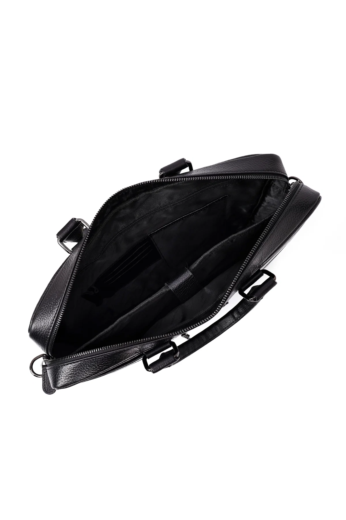 Erkek Siyah Deri Laptop Çantası - Image 8