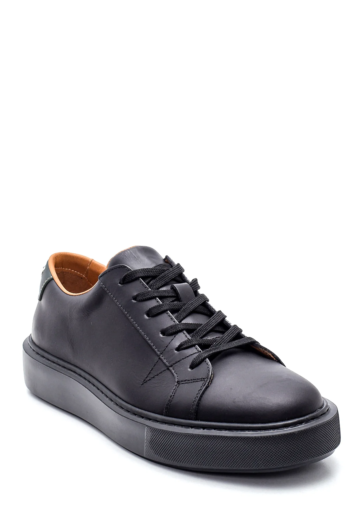 Erkek Siyah Deri Sneaker - Image 2