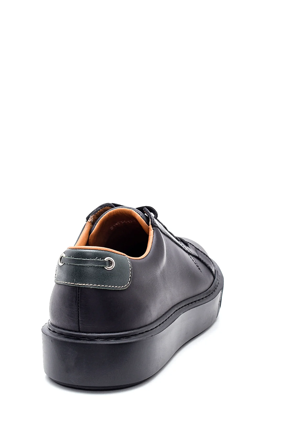 Erkek Siyah Deri Sneaker - Image 5