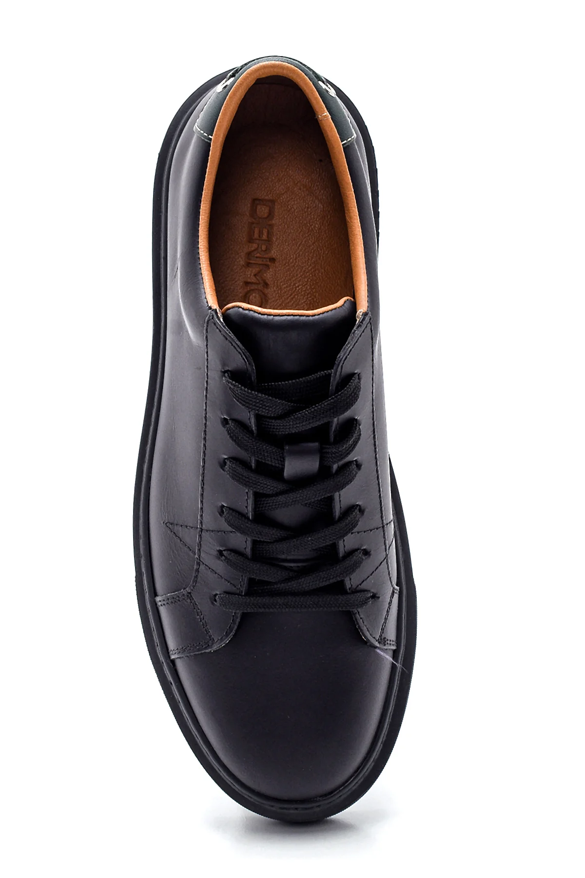 Erkek Siyah Deri Sneaker - Image 6