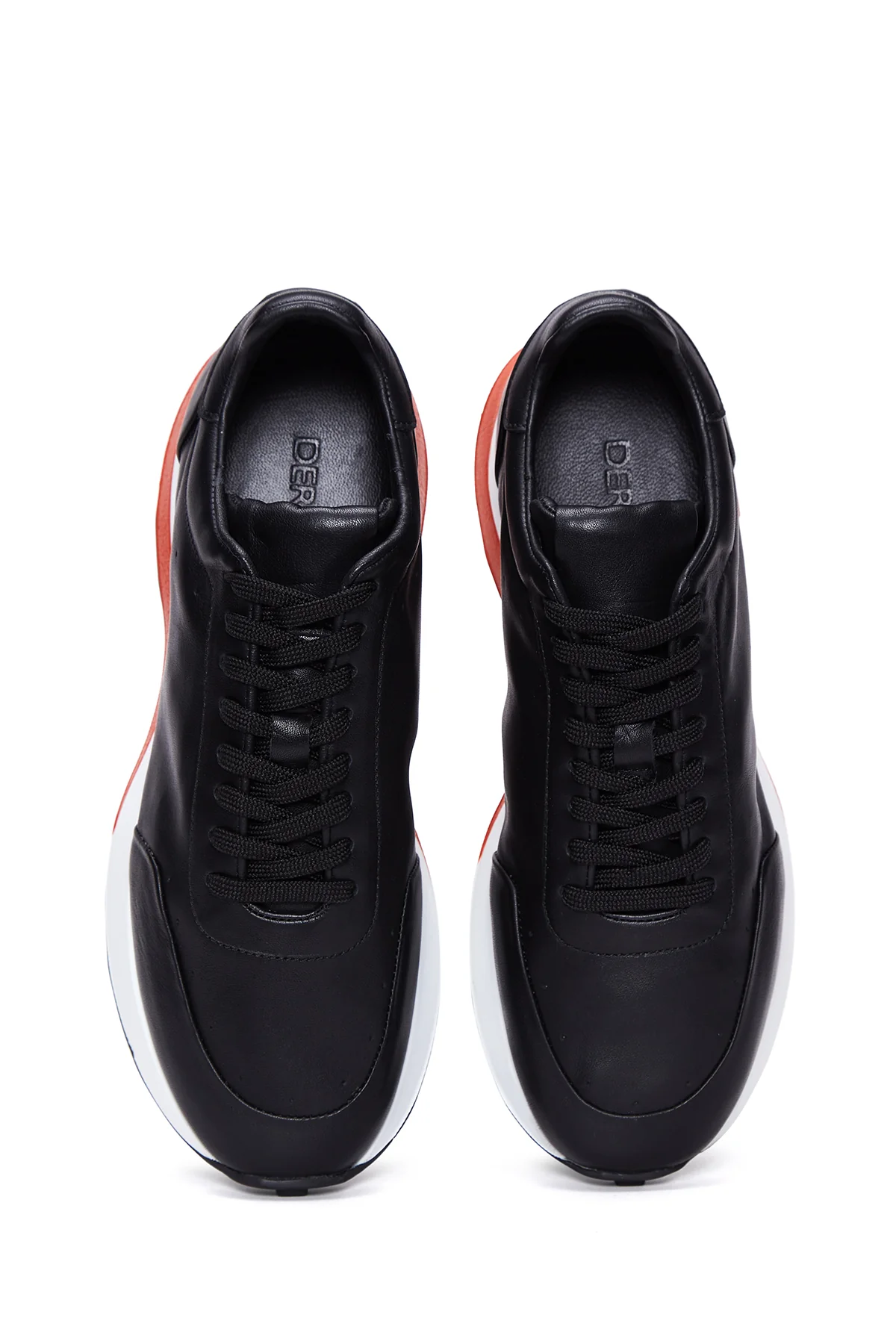 Erkek Siyah Deri Sneaker - Image 6