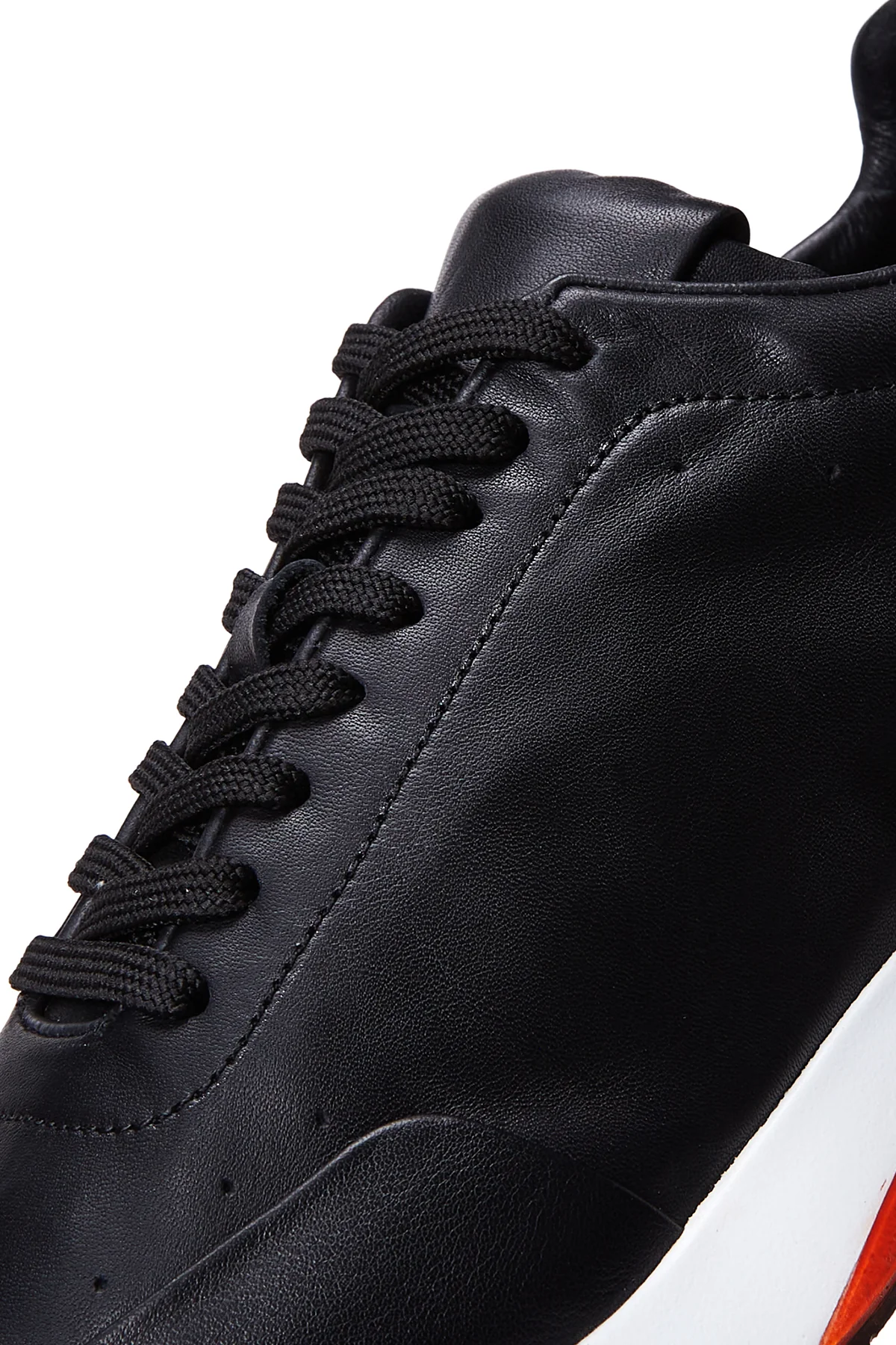 Erkek Siyah Deri Sneaker - Image 7