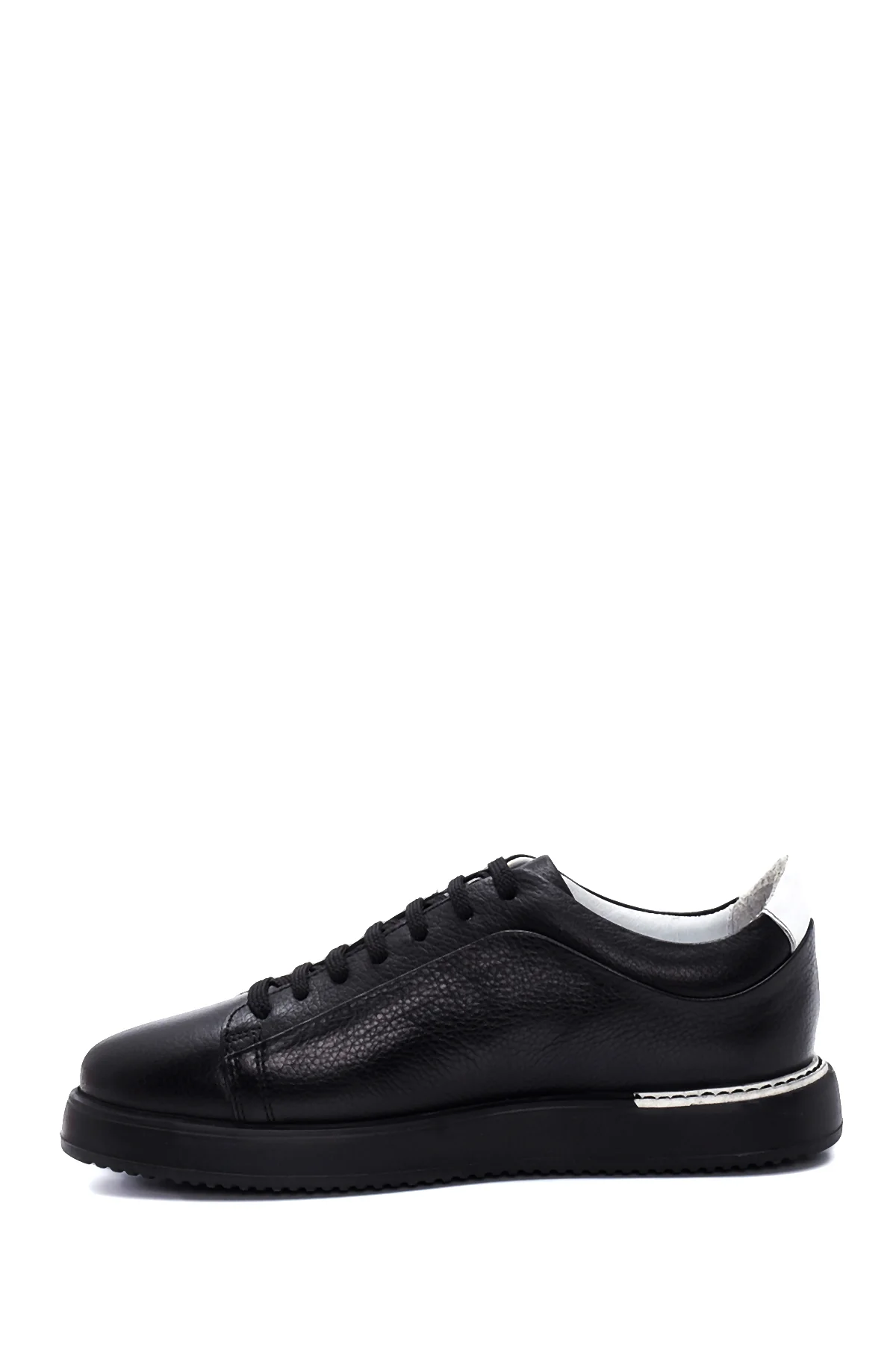 Erkek Siyah Deri Sneaker - Image 2