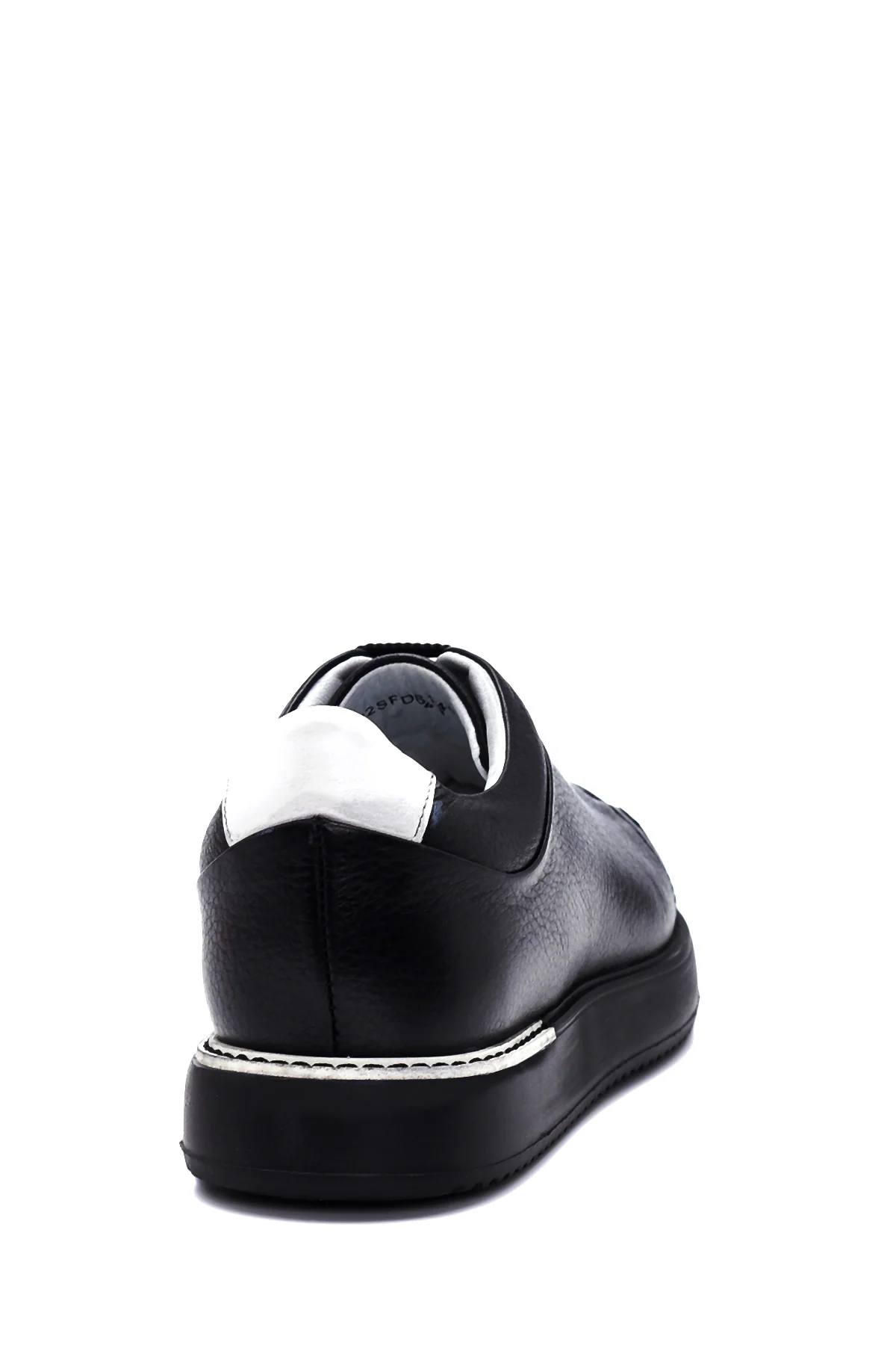 Erkek Siyah Deri Sneaker - Image 5
