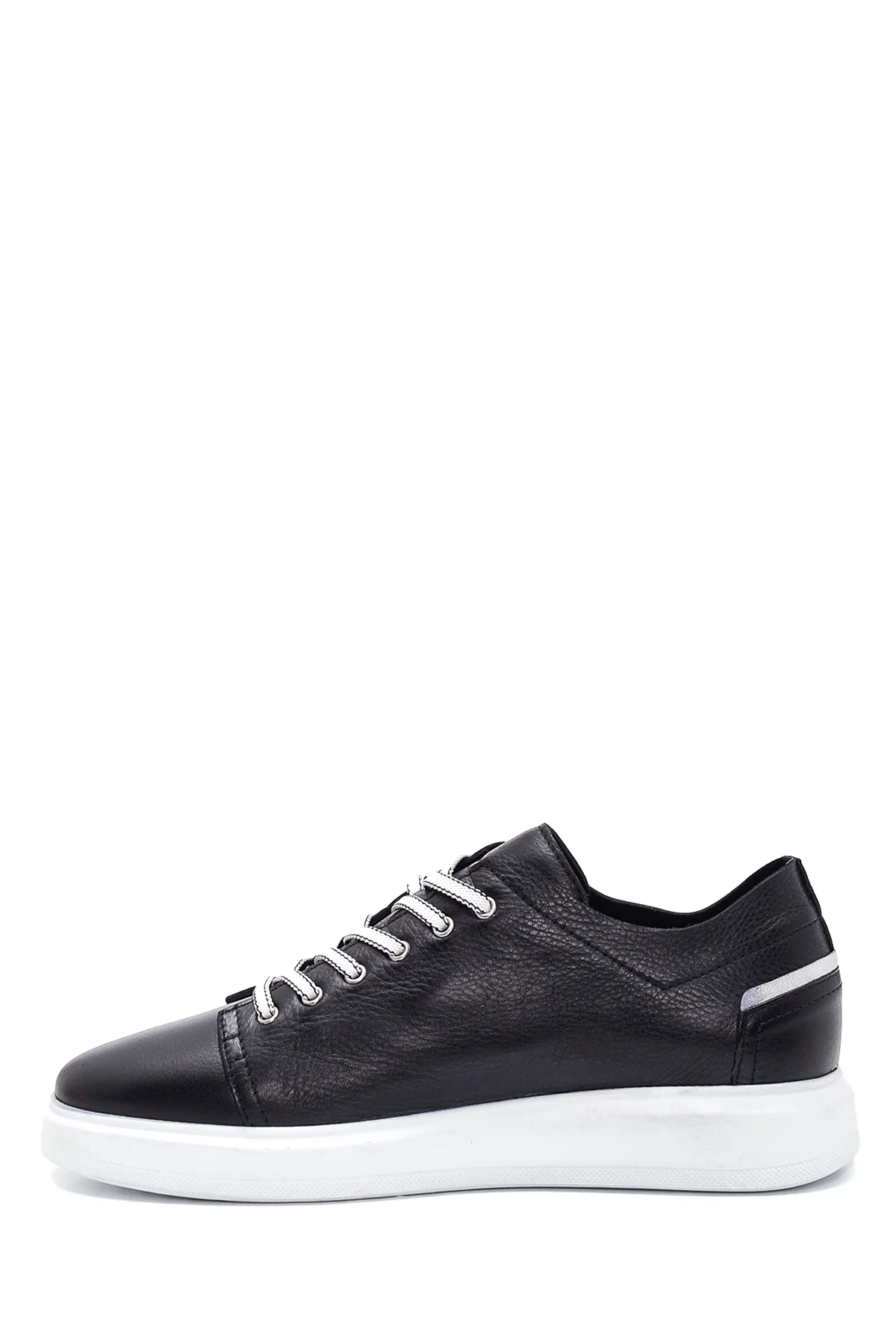 Erkek Siyah Deri Sneaker - Image 2