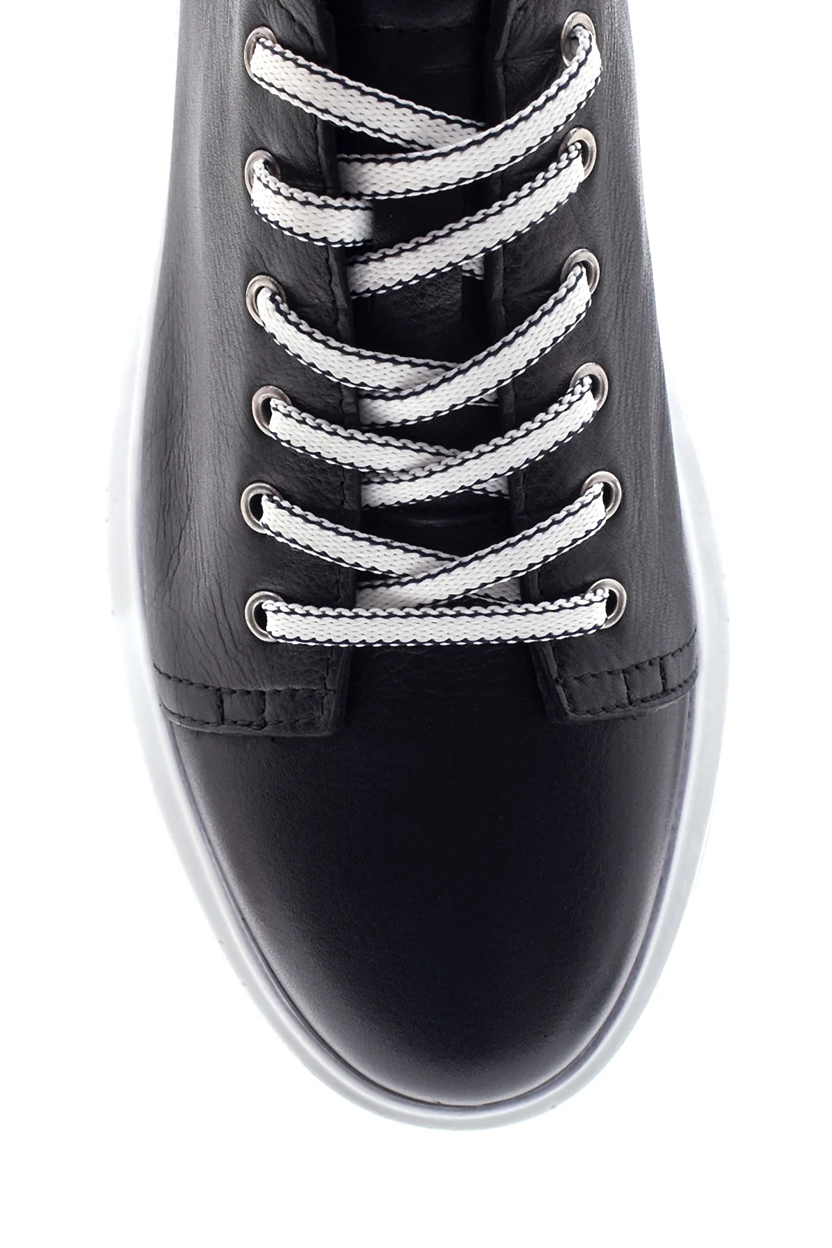 Erkek Siyah Deri Sneaker - Image 5
