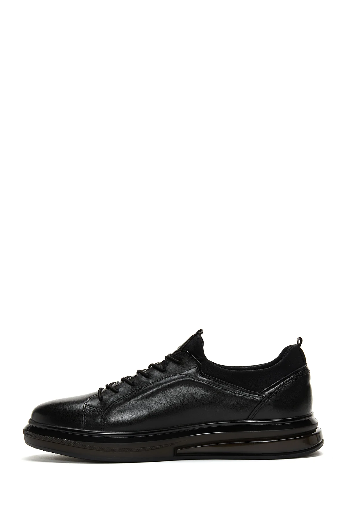 Erkek Siyah Deri Sneaker - Image 2