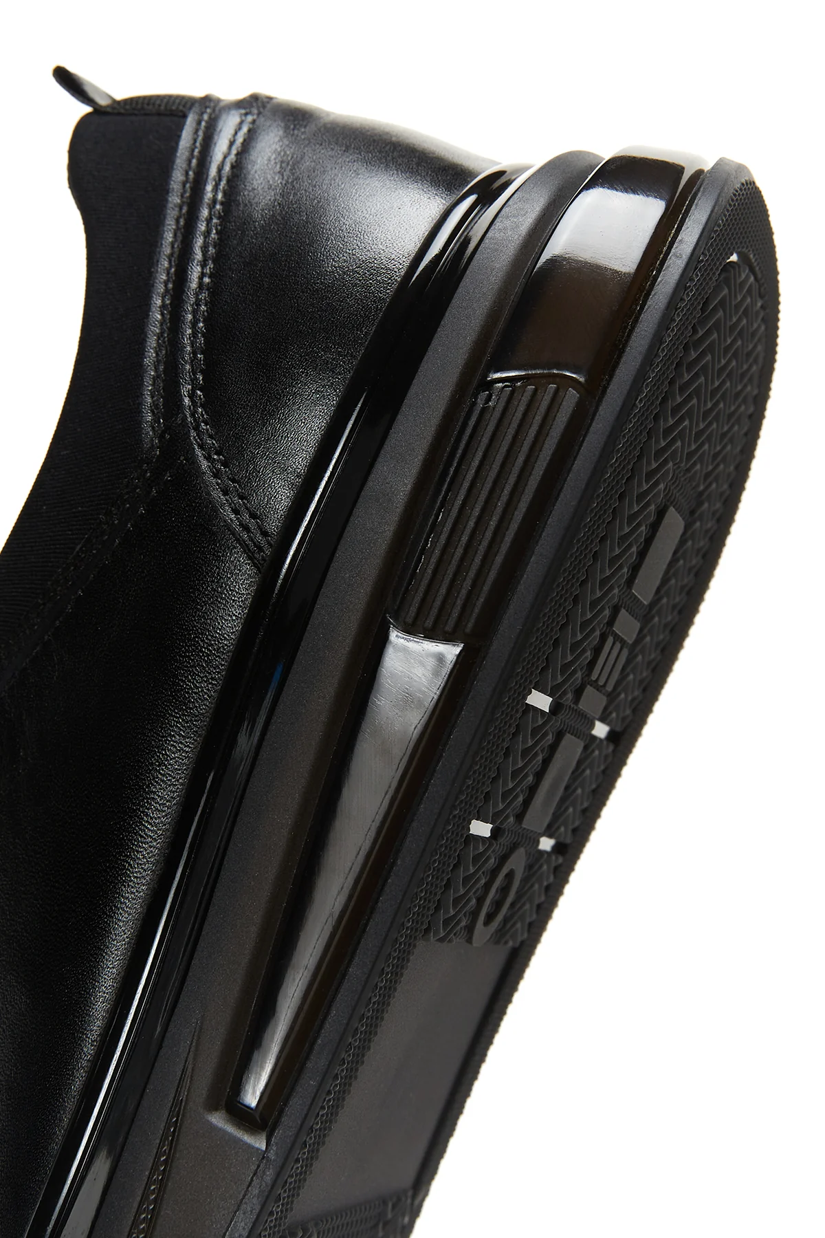 Erkek Siyah Deri Sneaker - Image 7