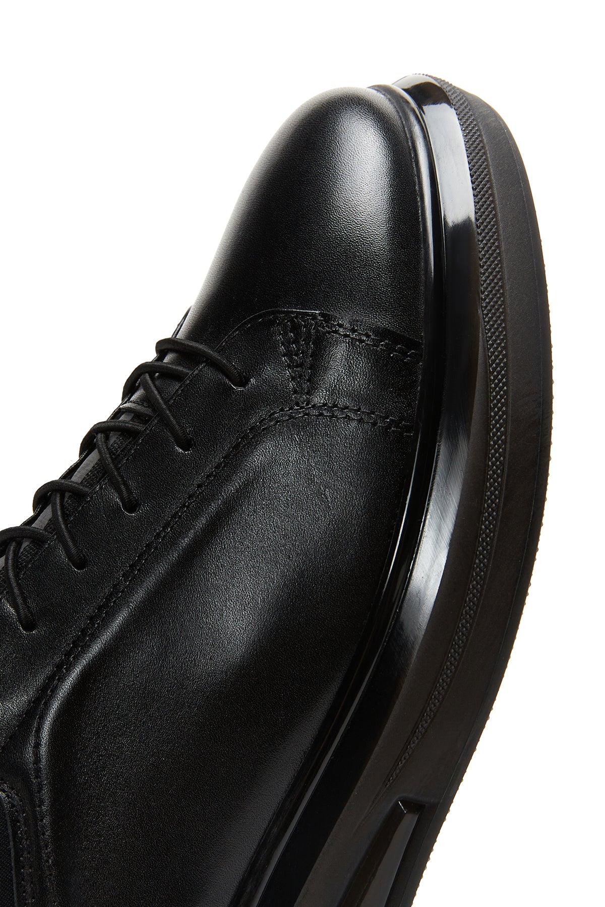 Erkek Siyah Deri Sneaker - Image 8