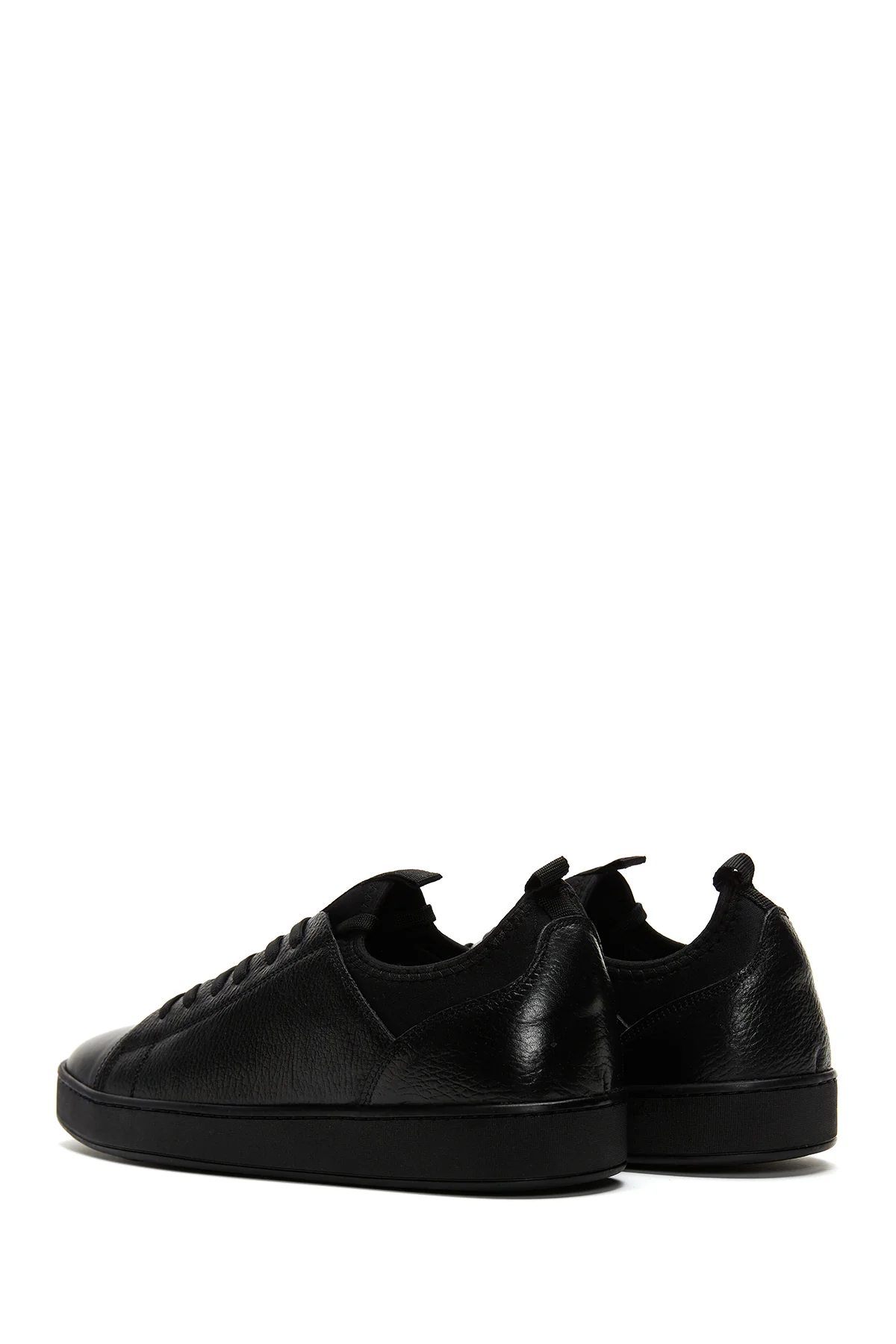 Erkek Siyah Deri Sneaker - Image 5