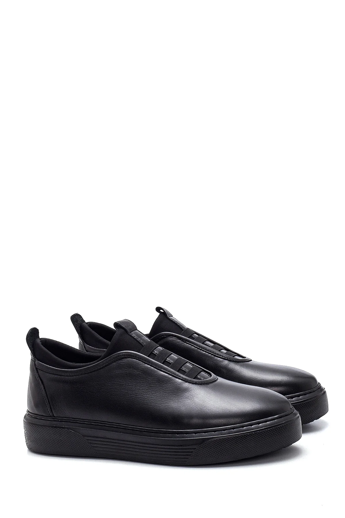 Erkek Siyah Deri Sneaker - Image 2