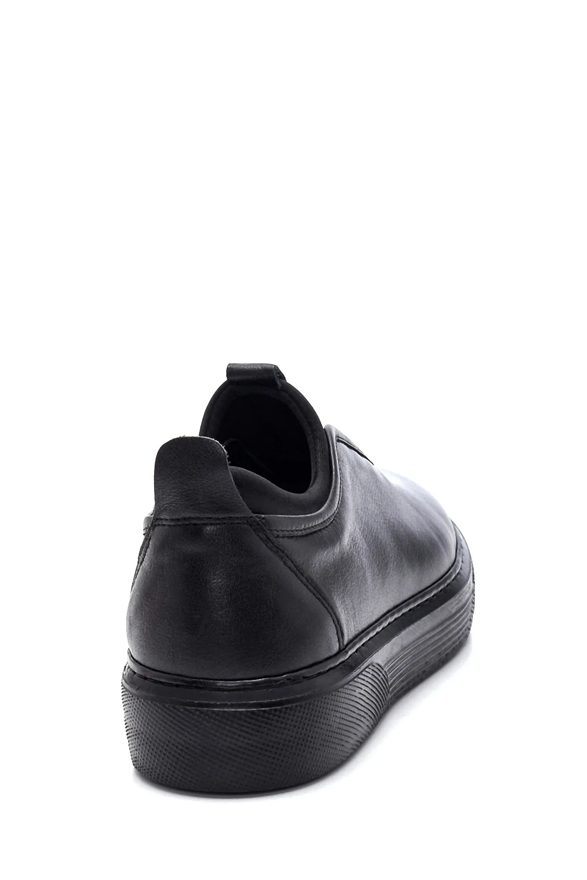 Erkek Siyah Deri Sneaker - Image 4