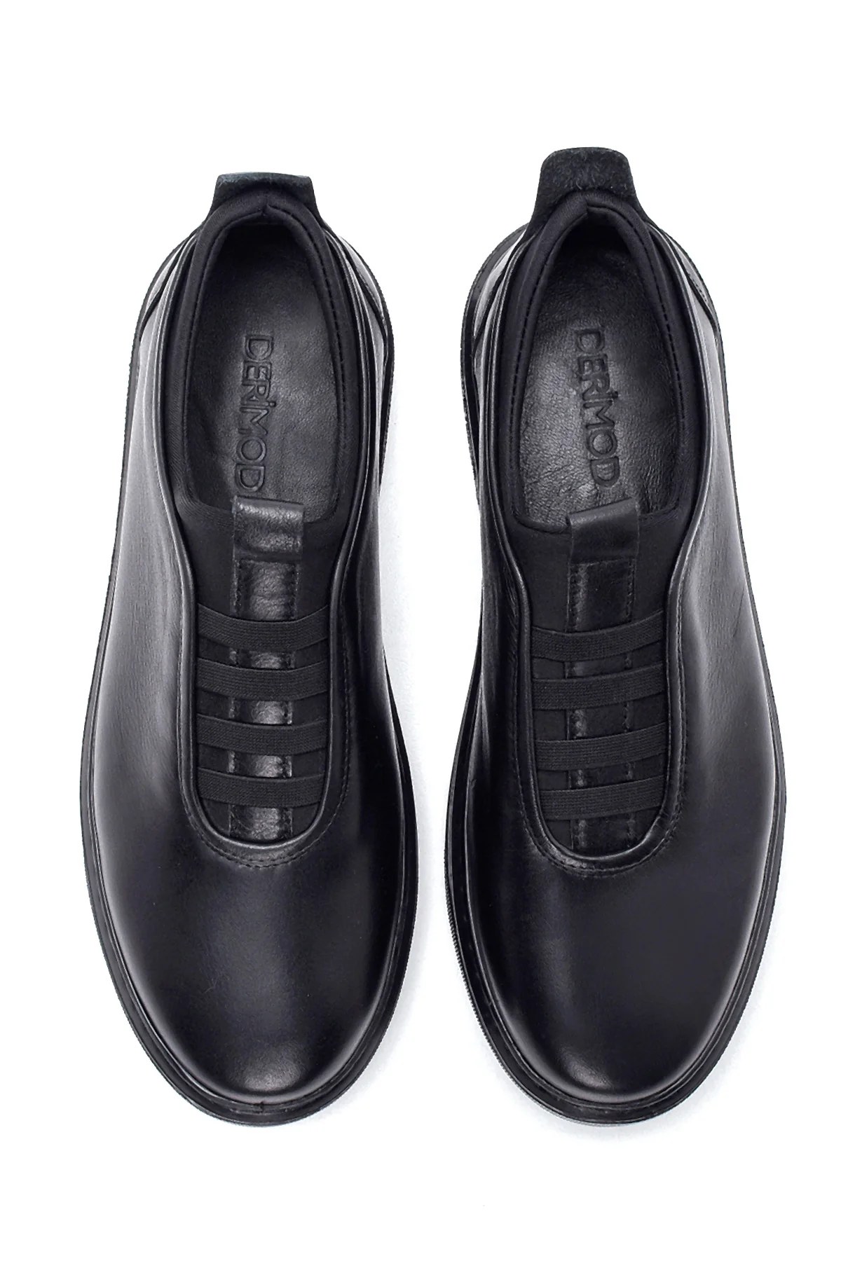 Erkek Siyah Deri Sneaker - Image 6