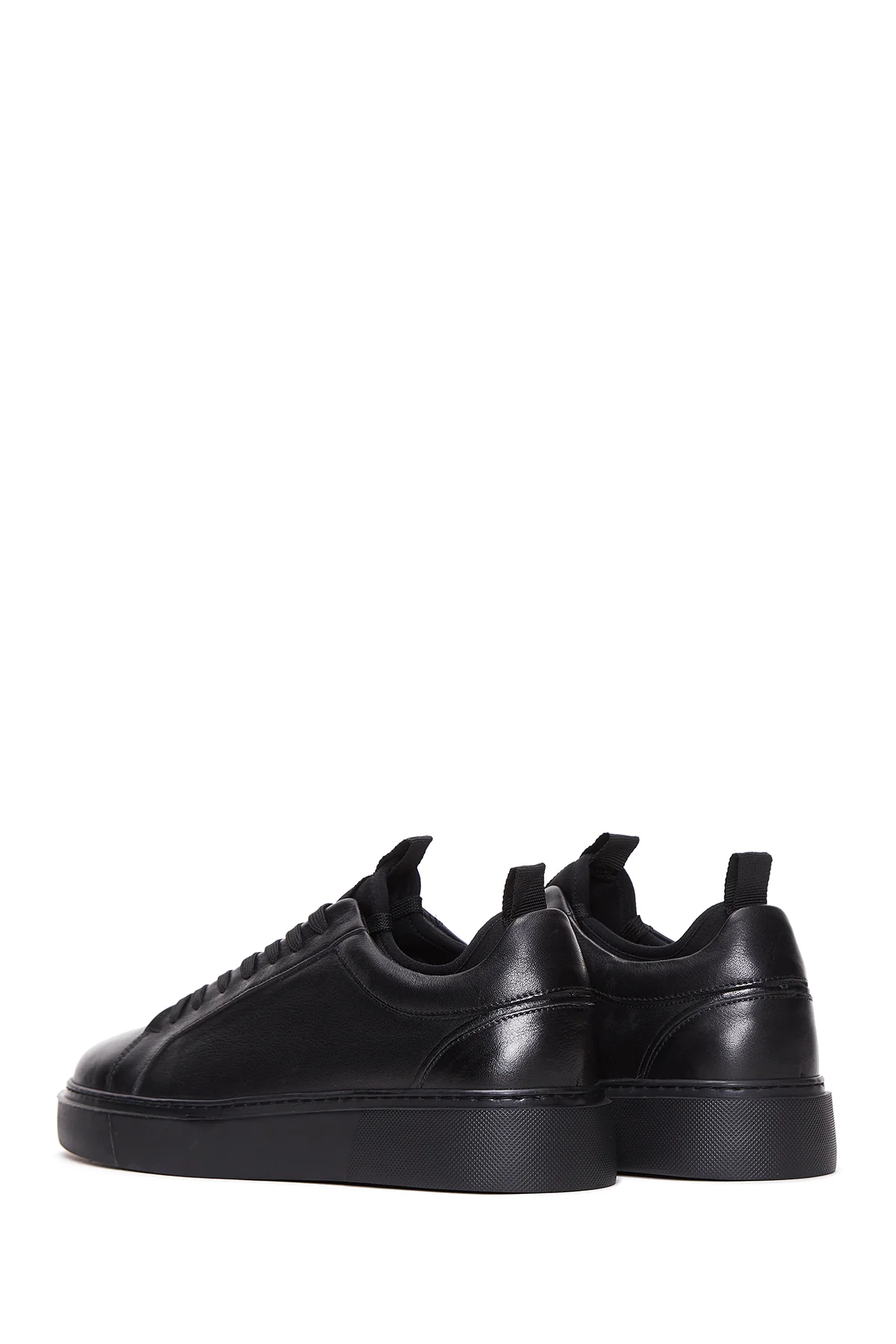 Erkek Siyah Deri Sneaker - Image 5