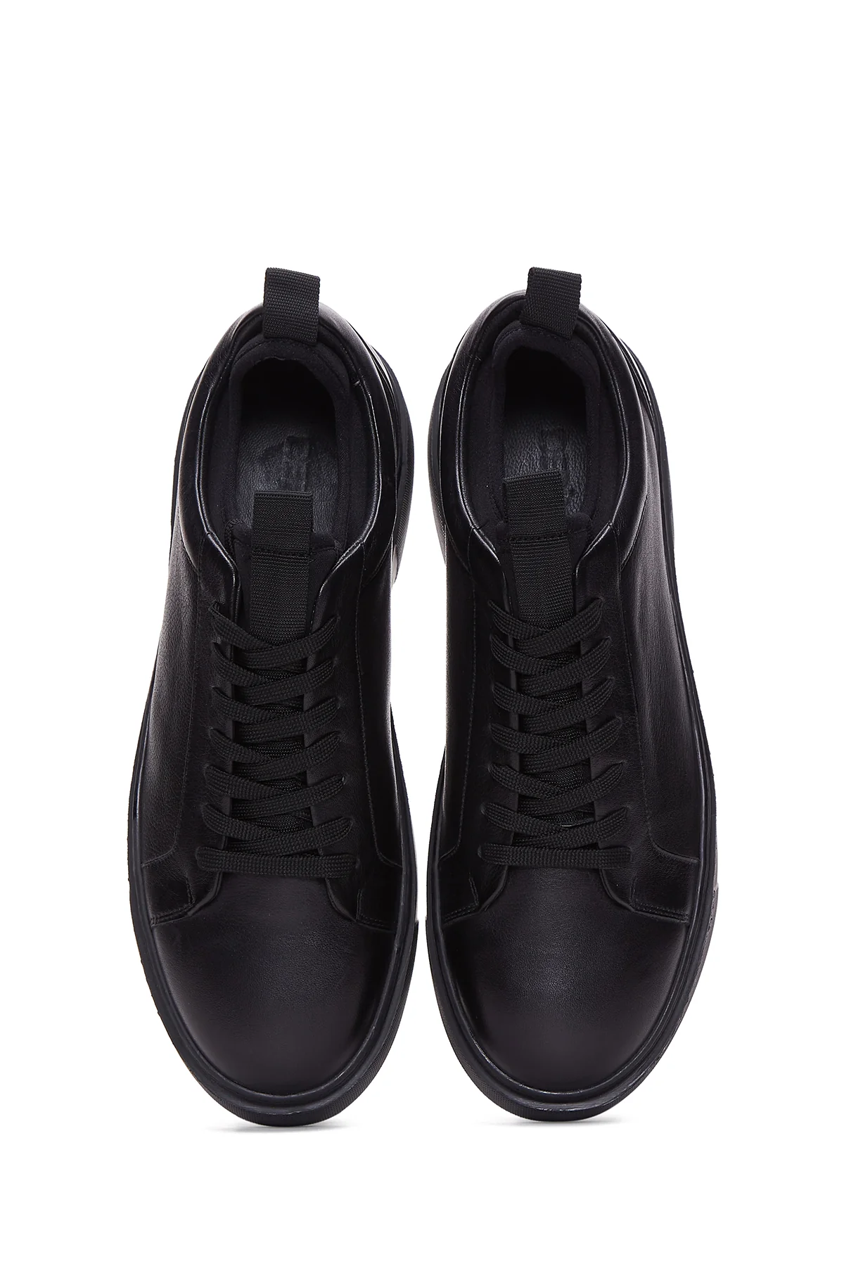 Erkek Siyah Deri Sneaker - Image 6