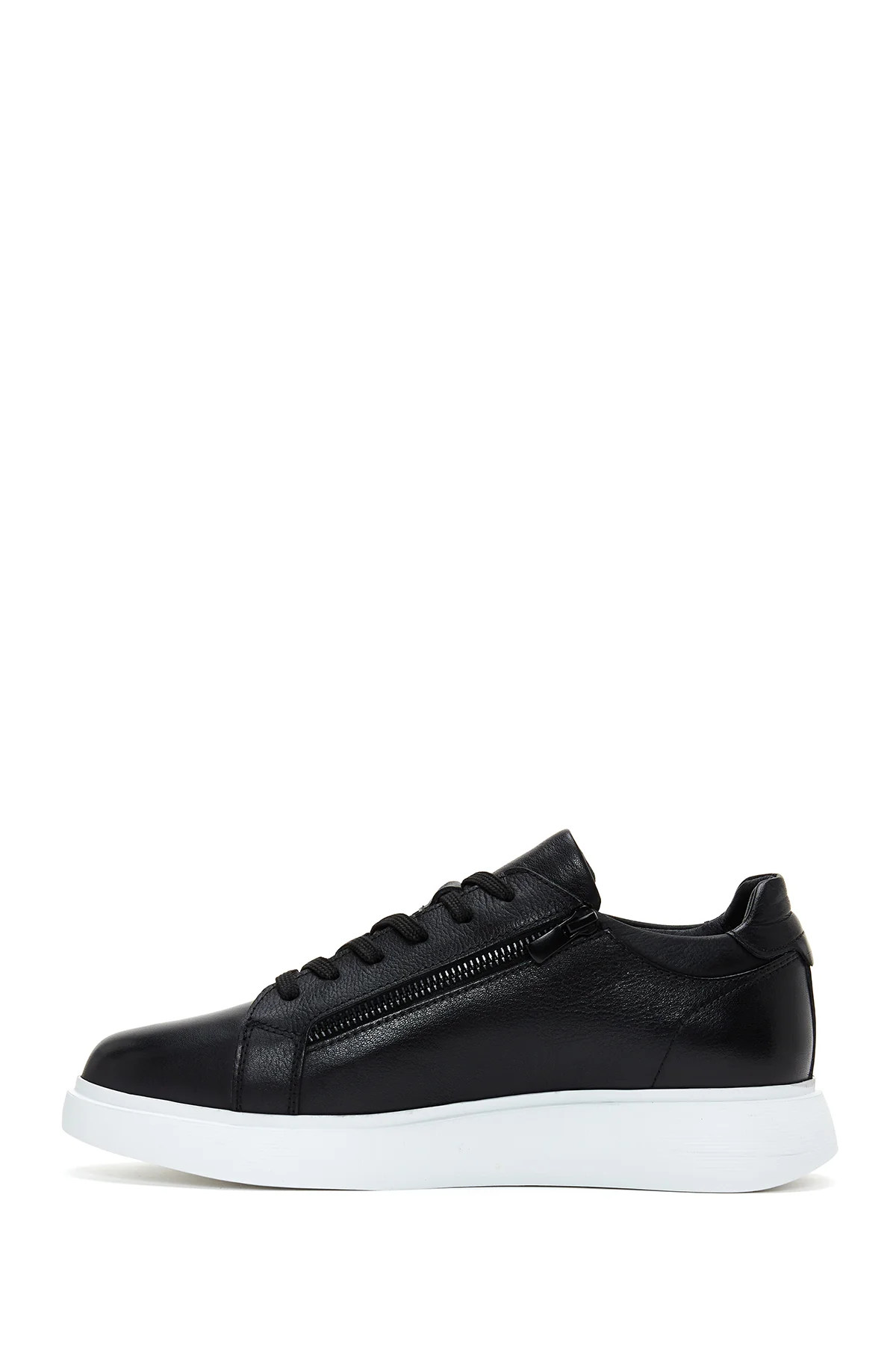 Erkek Siyah Deri Sneaker - Image 2