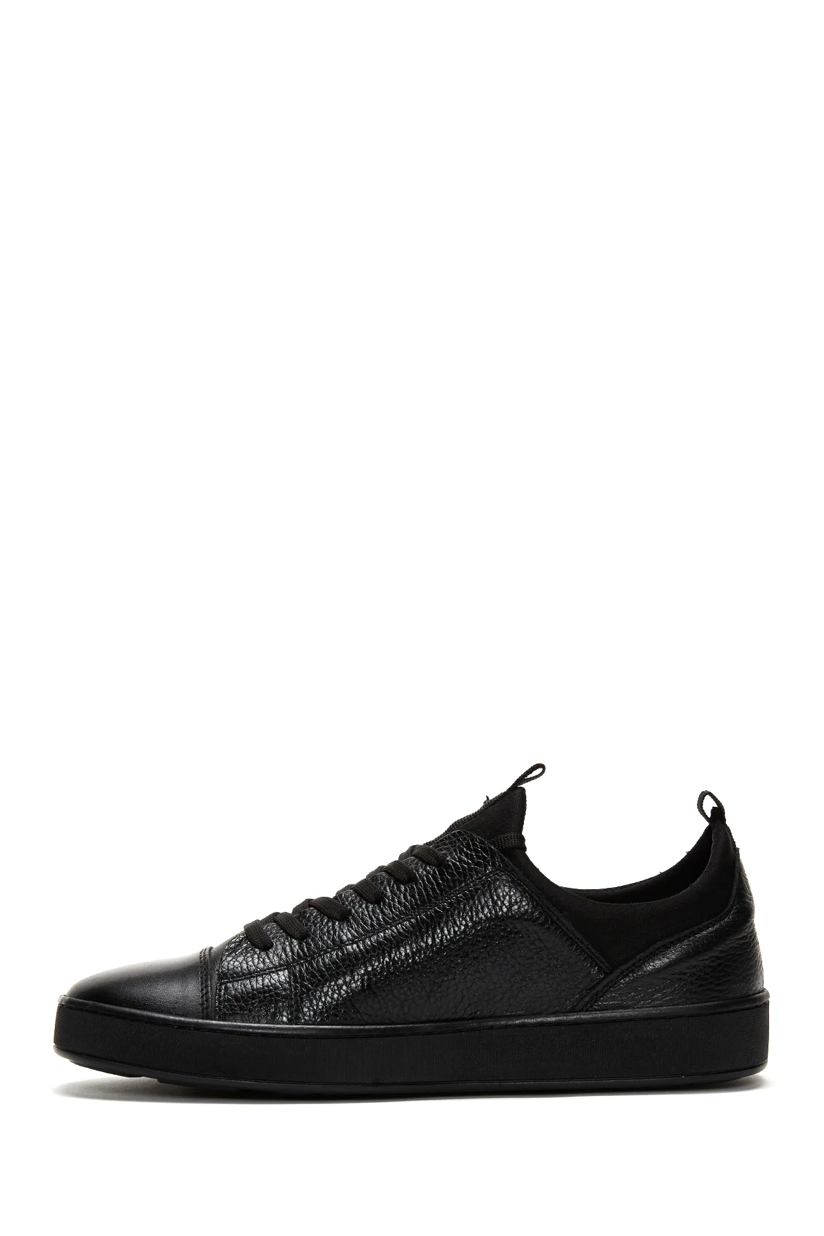 Erkek Siyah Deri Sneaker - Image 2