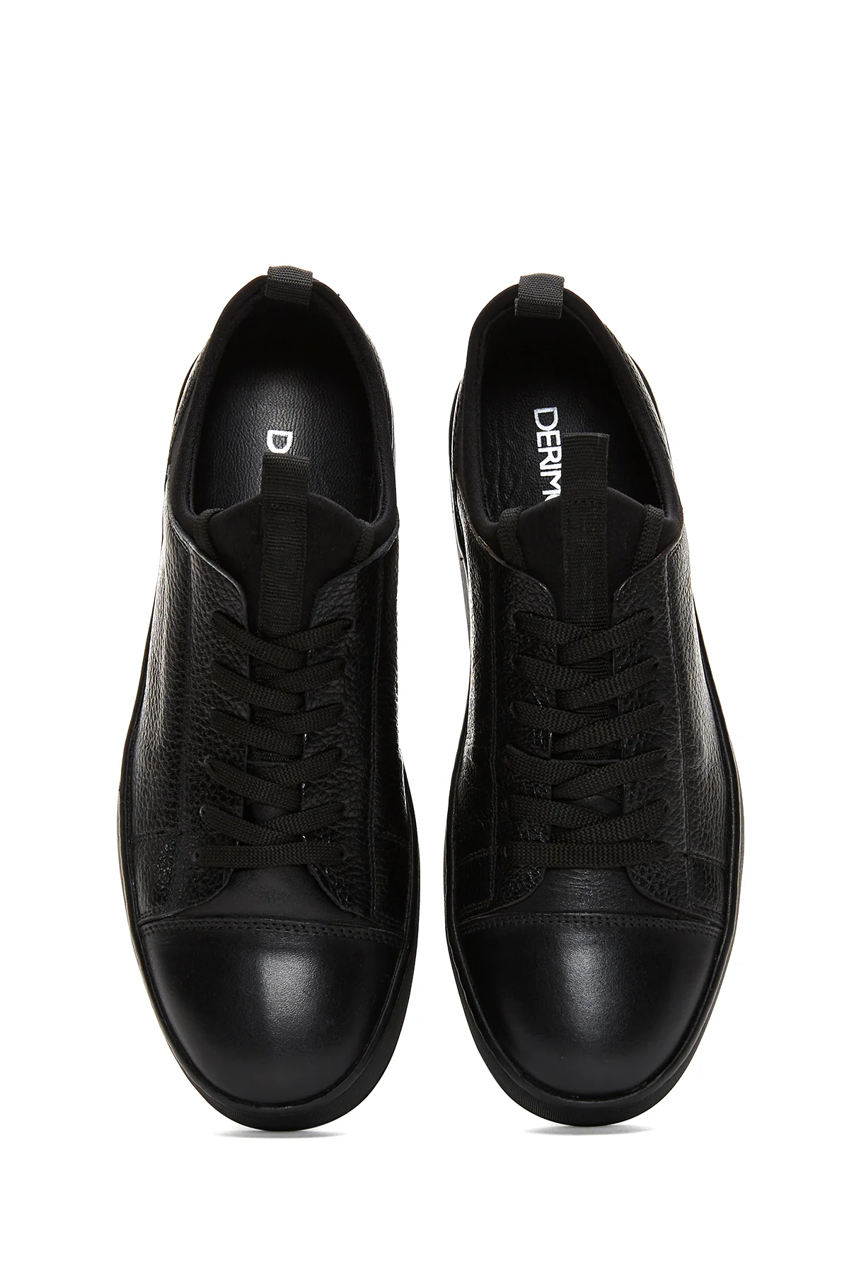 Erkek Siyah Deri Sneaker - Image 6